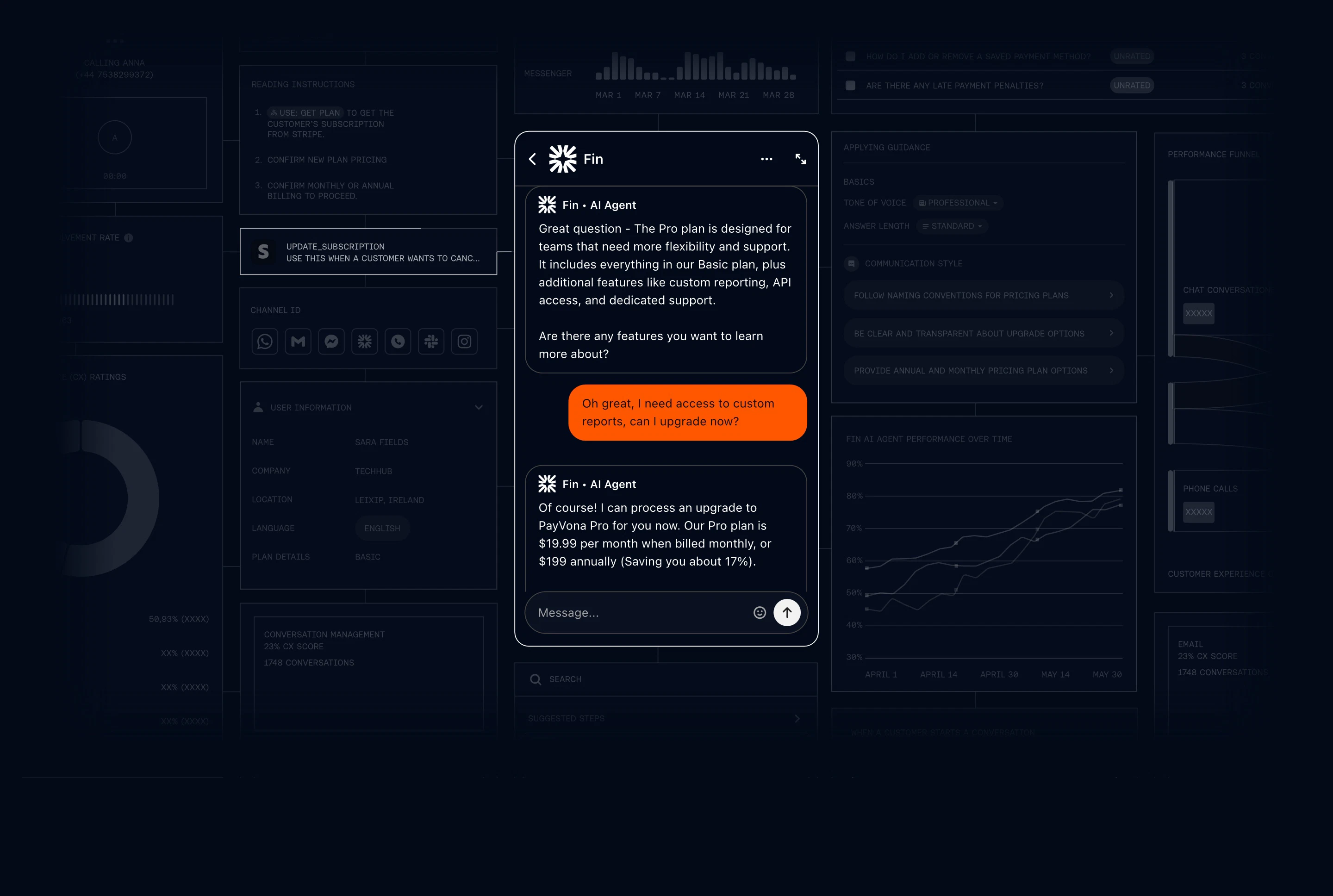 Fin AI Home Page AI Demo