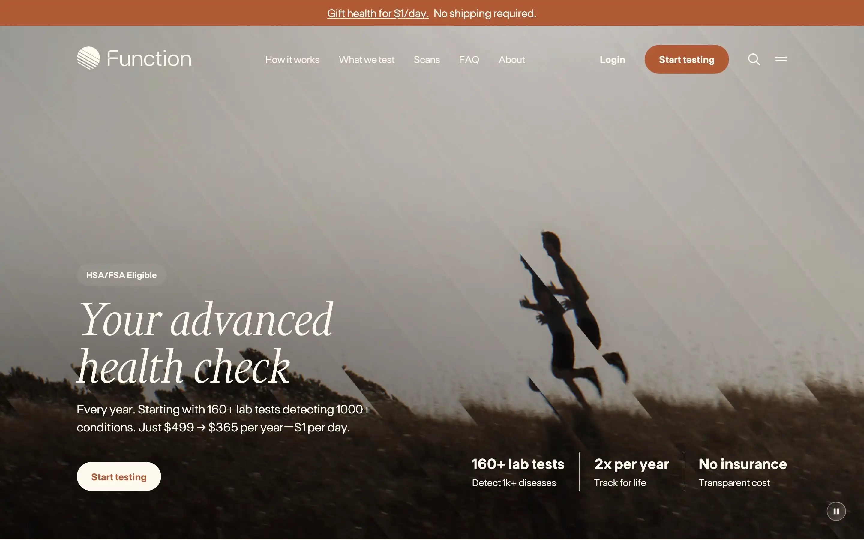 Function Lab Health Check Hero Section Design