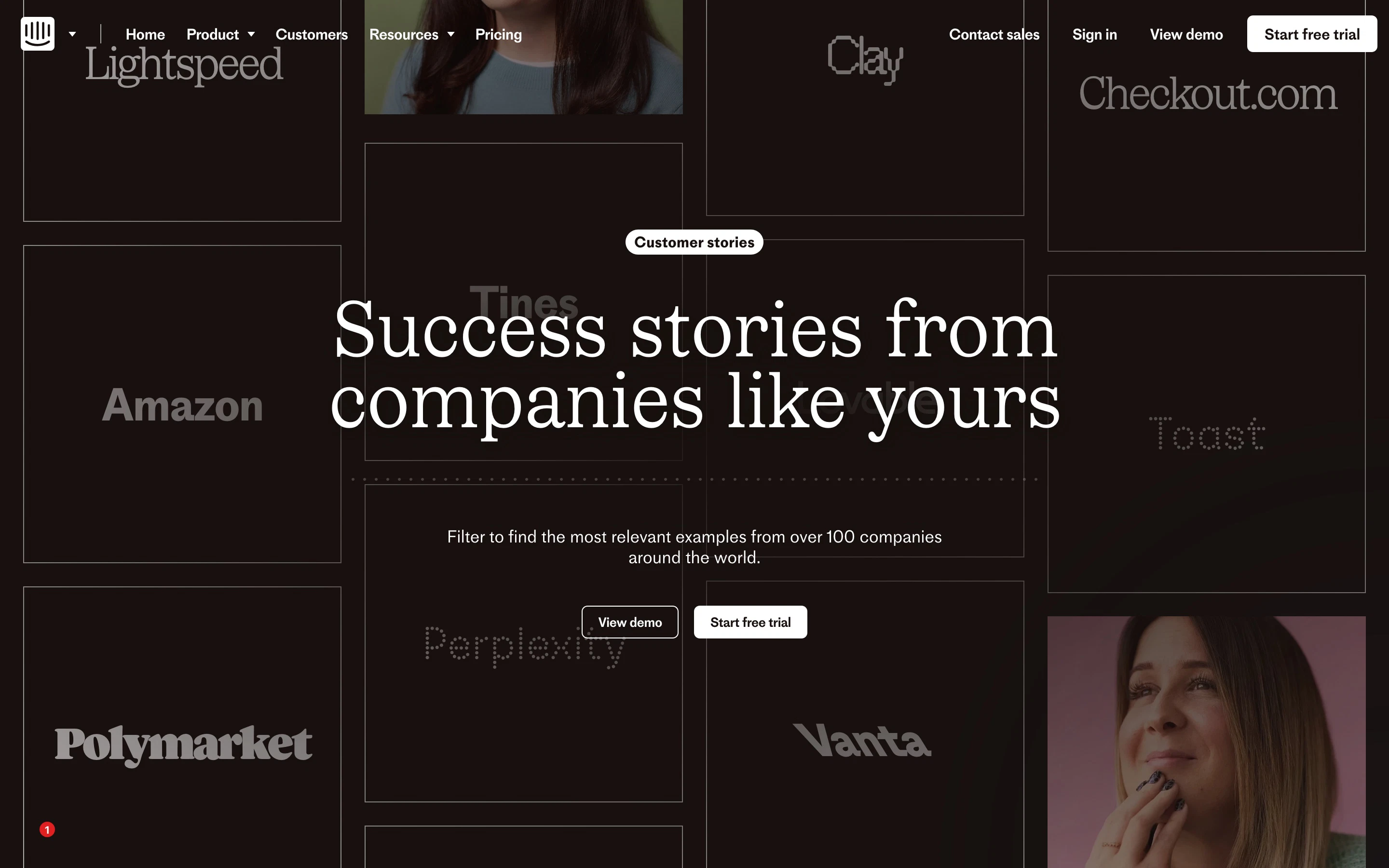 Intercom Customers Hero Design