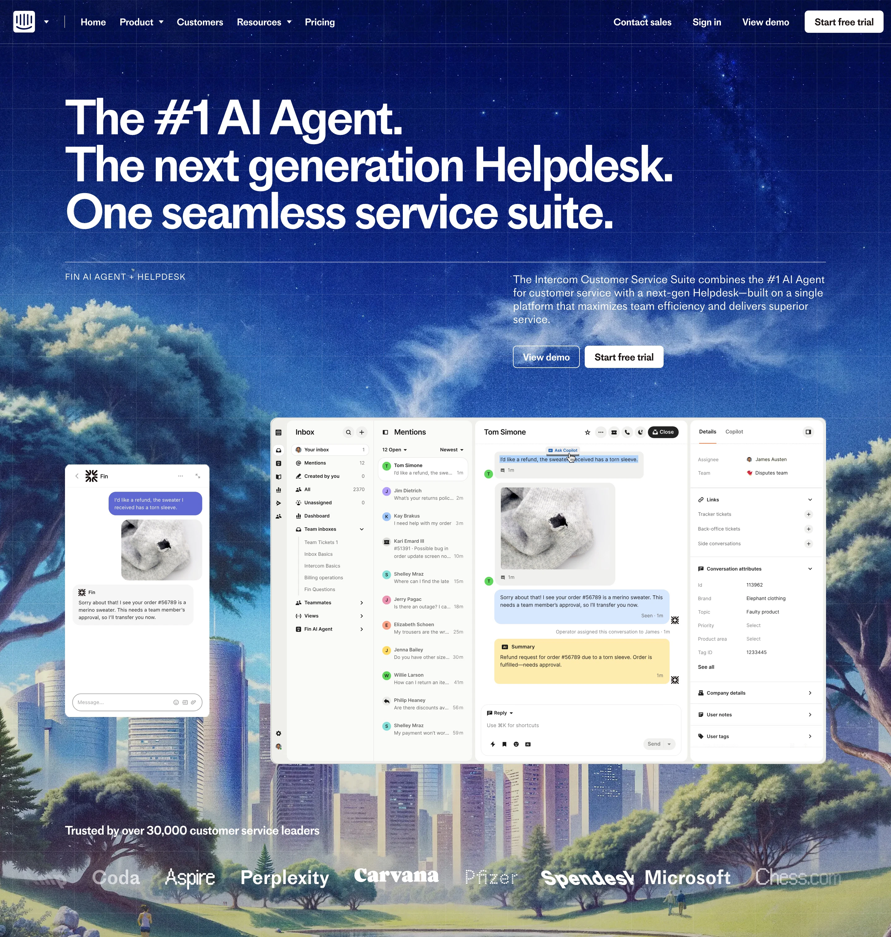 Intercom Suite Hero Design