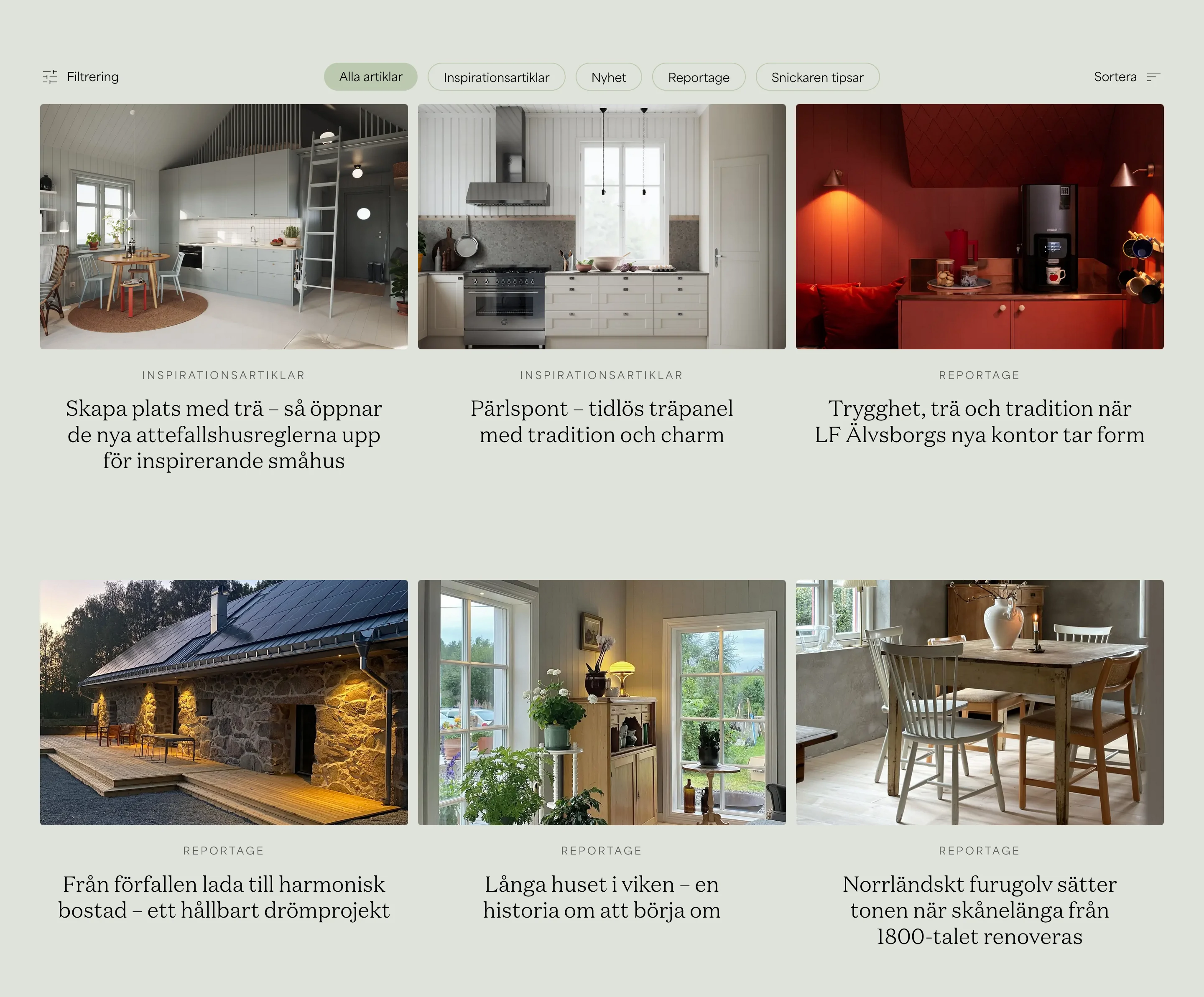 Norrlands Tra Inspiration Blog Grid Design