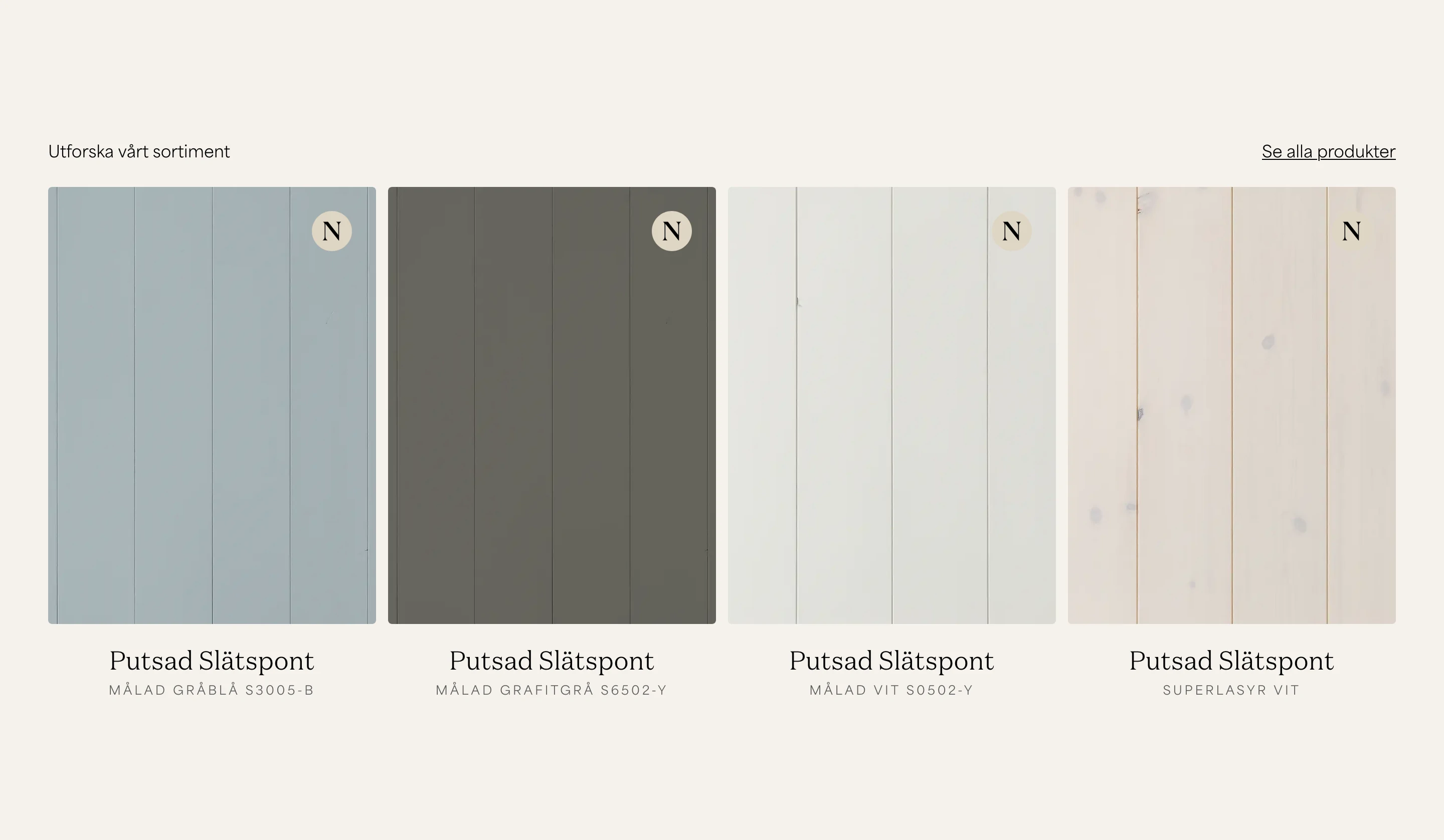 Norrlands Tra Product Grid Design