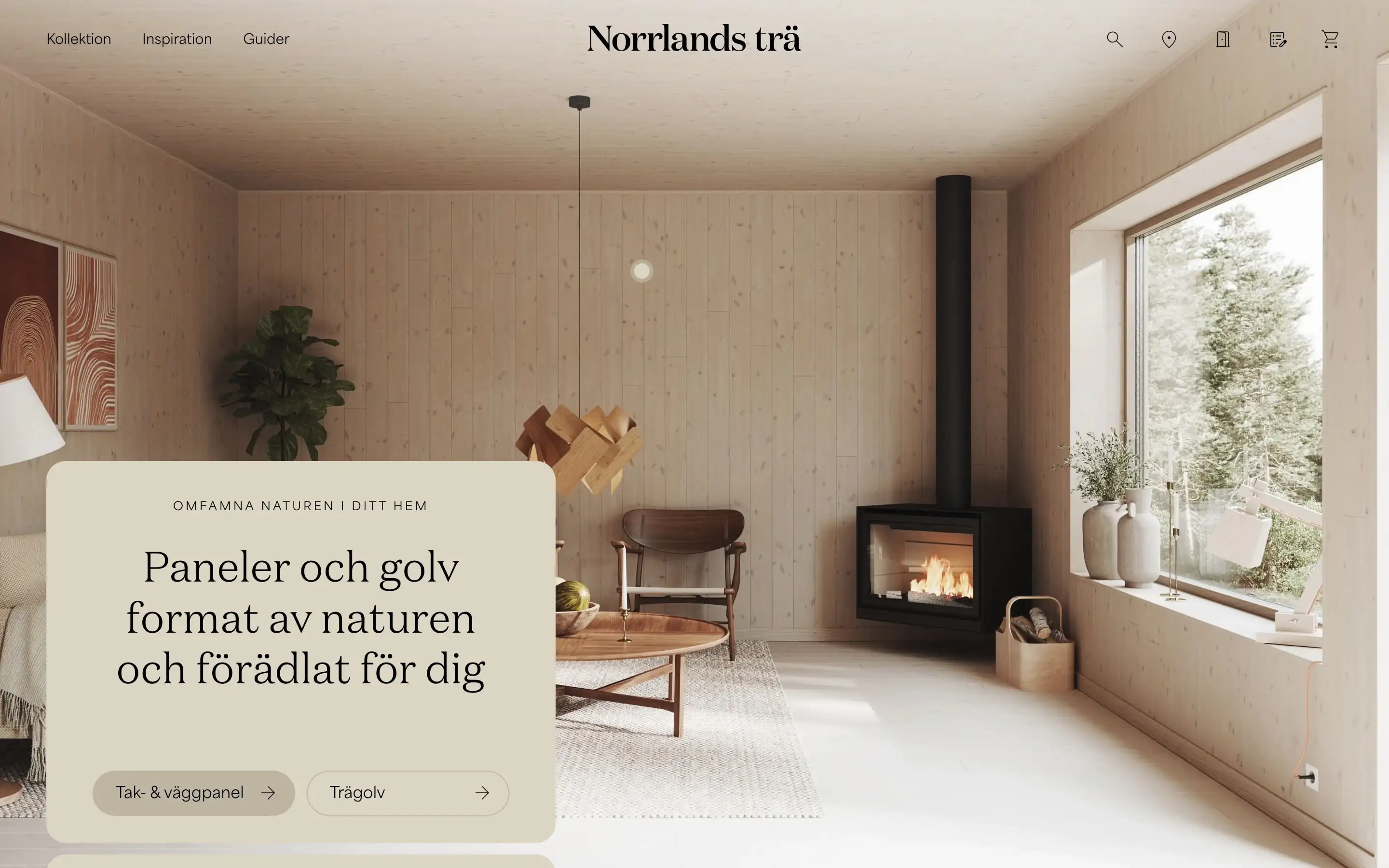 Norrlands Tra Wood Products Hero Design
