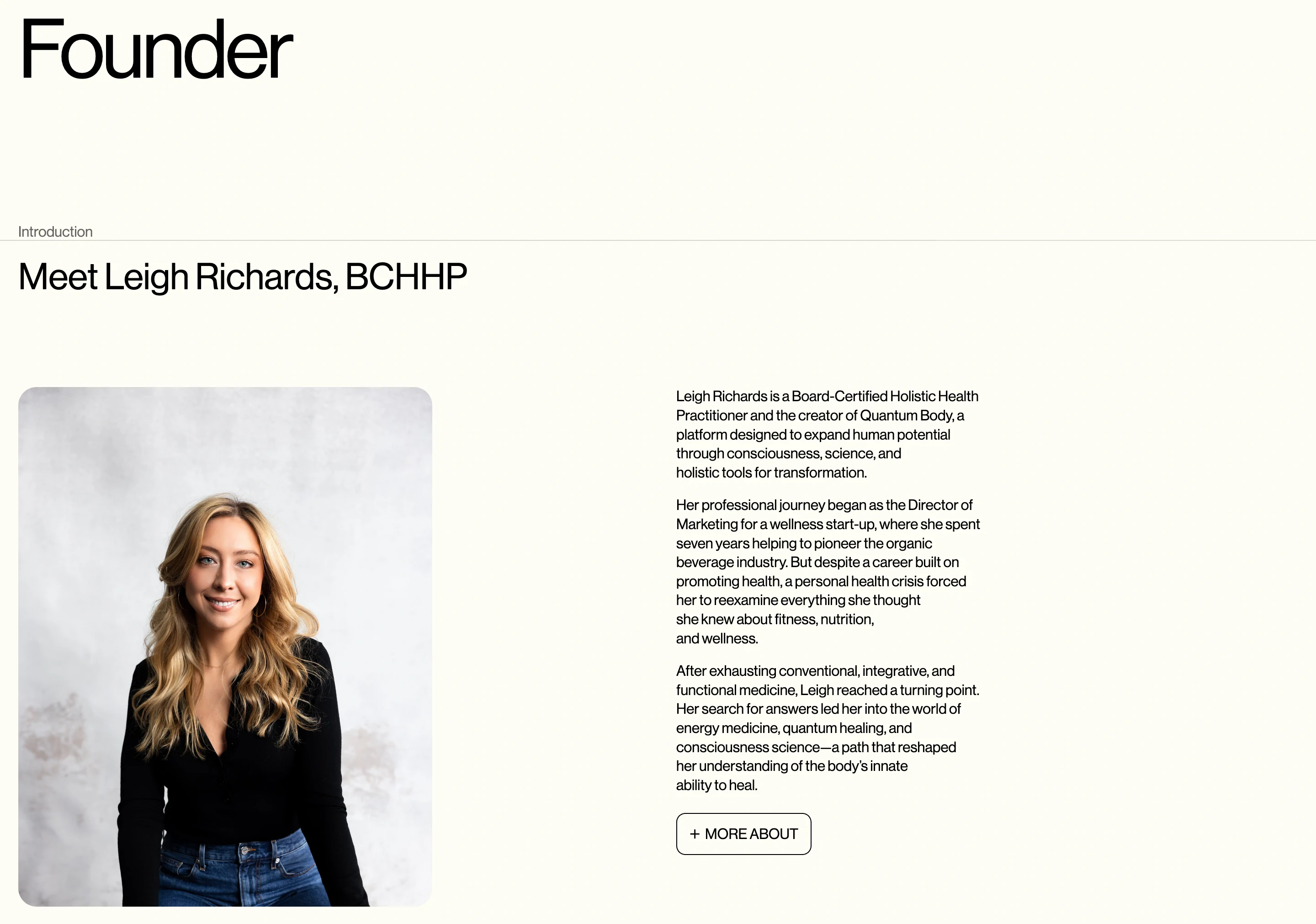 Quantum Body Founder Team Design