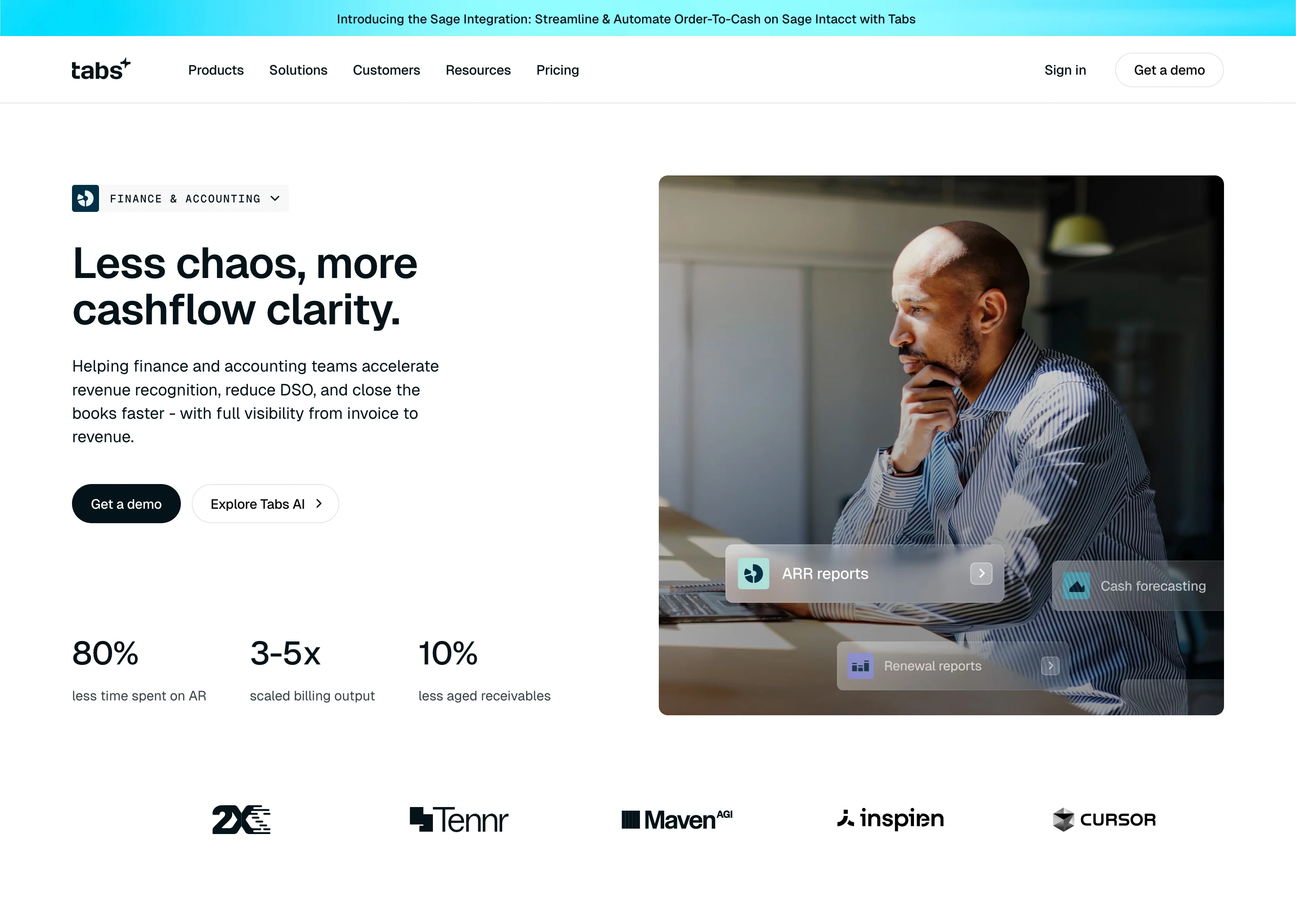 Tabs Cashflow Hero Design