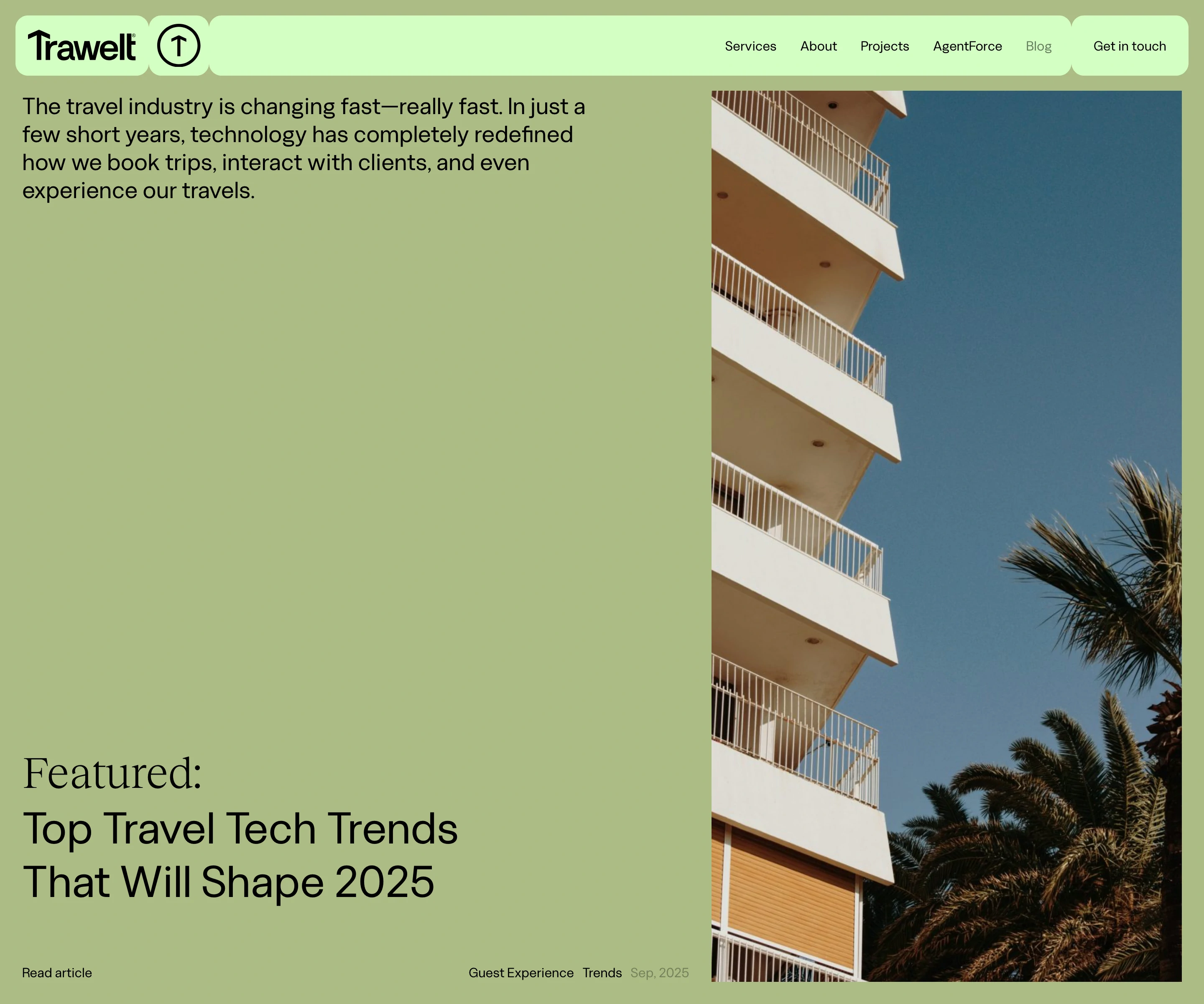 Trawelt Article Blog Header Design