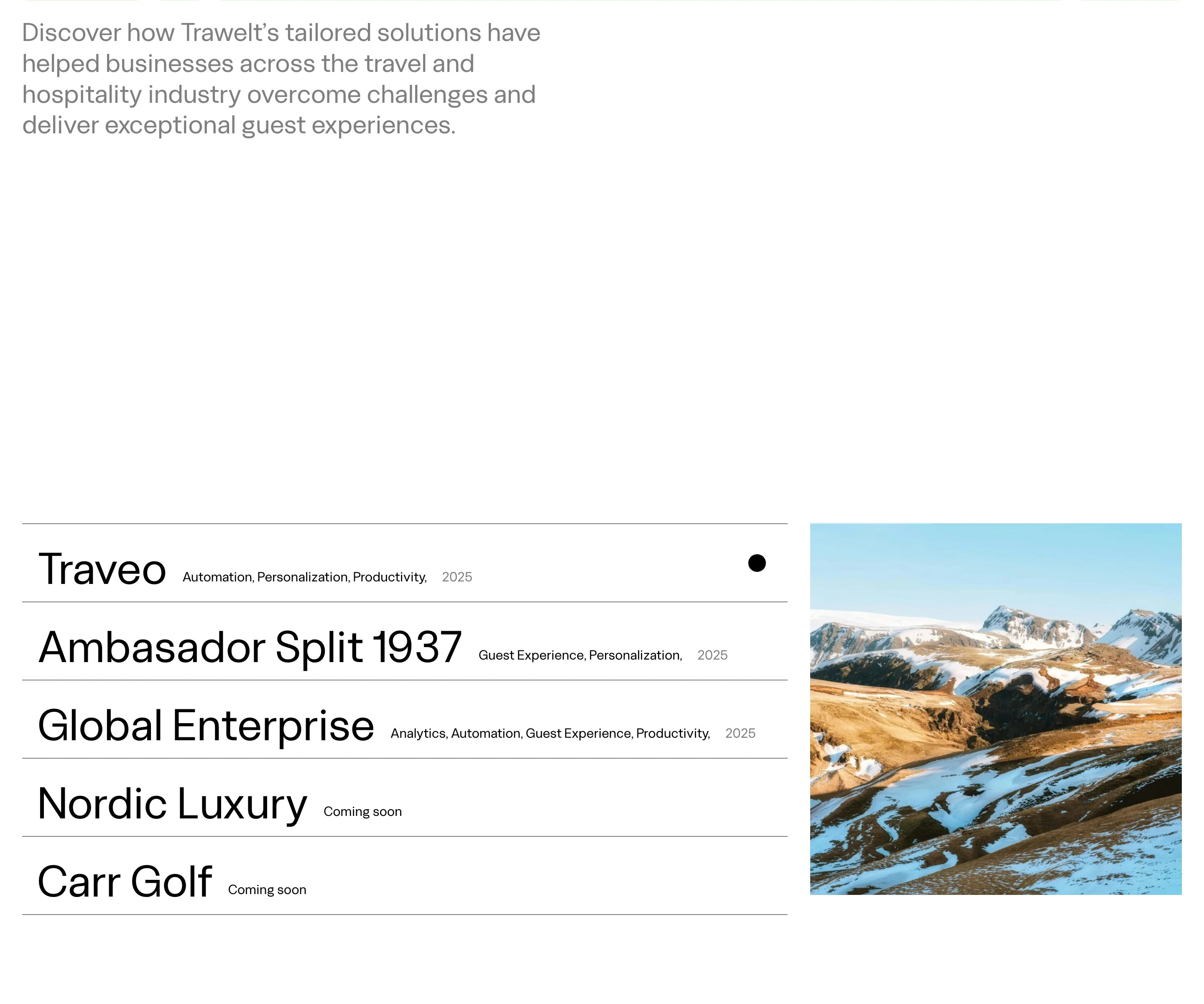 Trawelt Client Success Portfolio Design