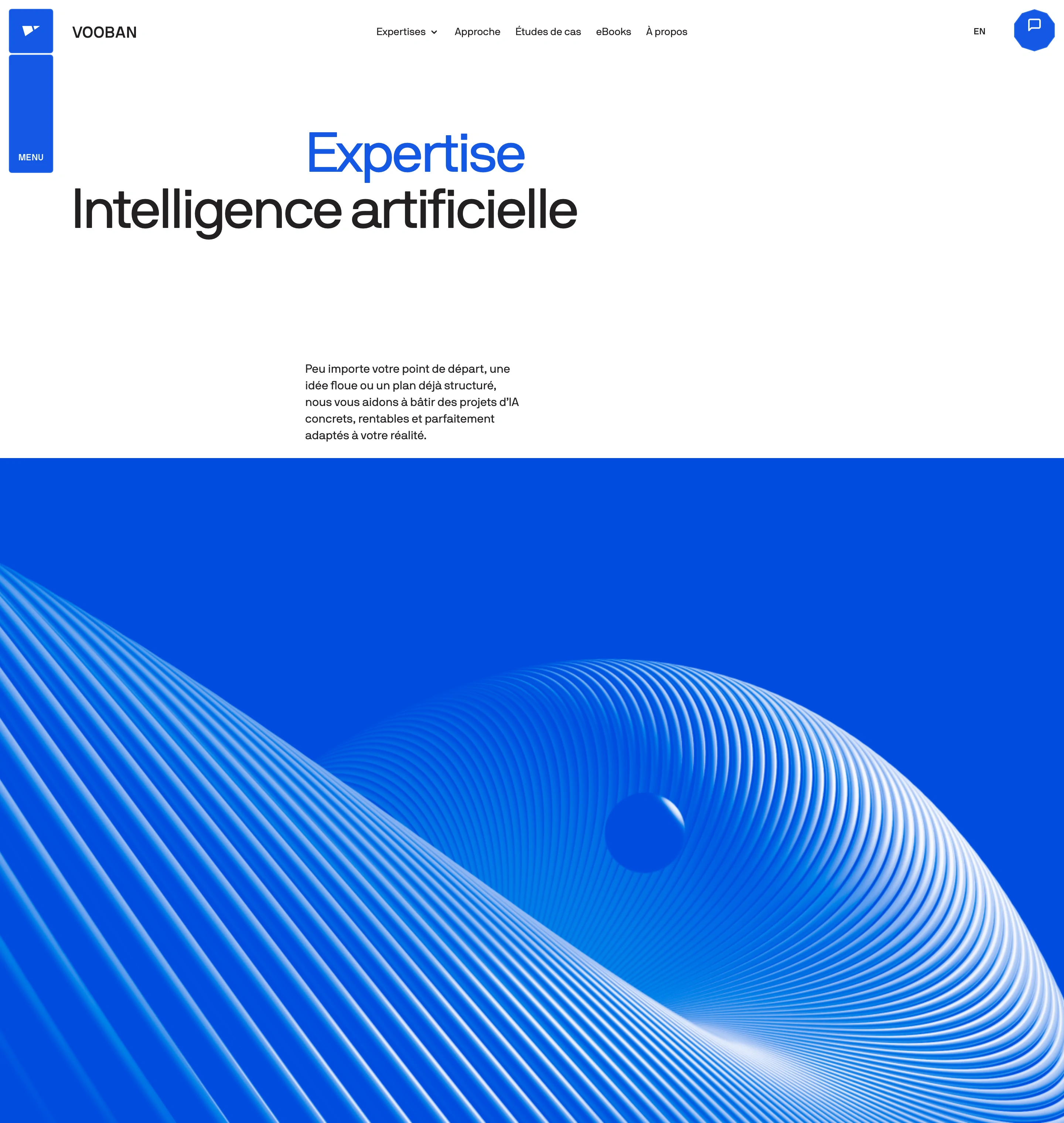 Vooban AI Services Hero Design