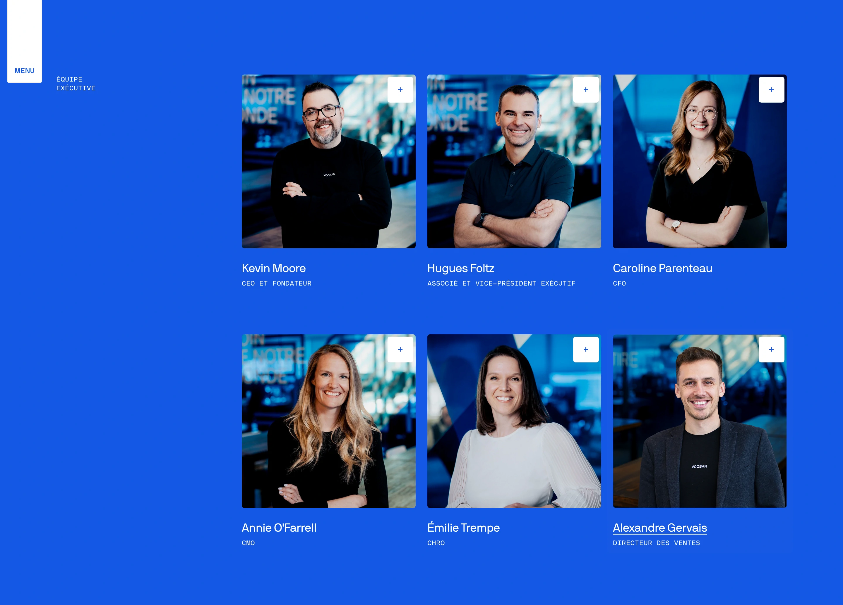 Vooban Executive Team Grid Design