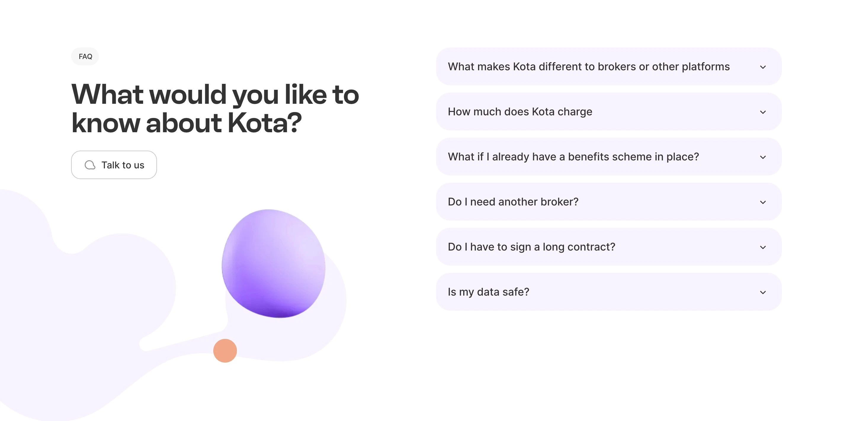 Kota Home Page Section FAQs