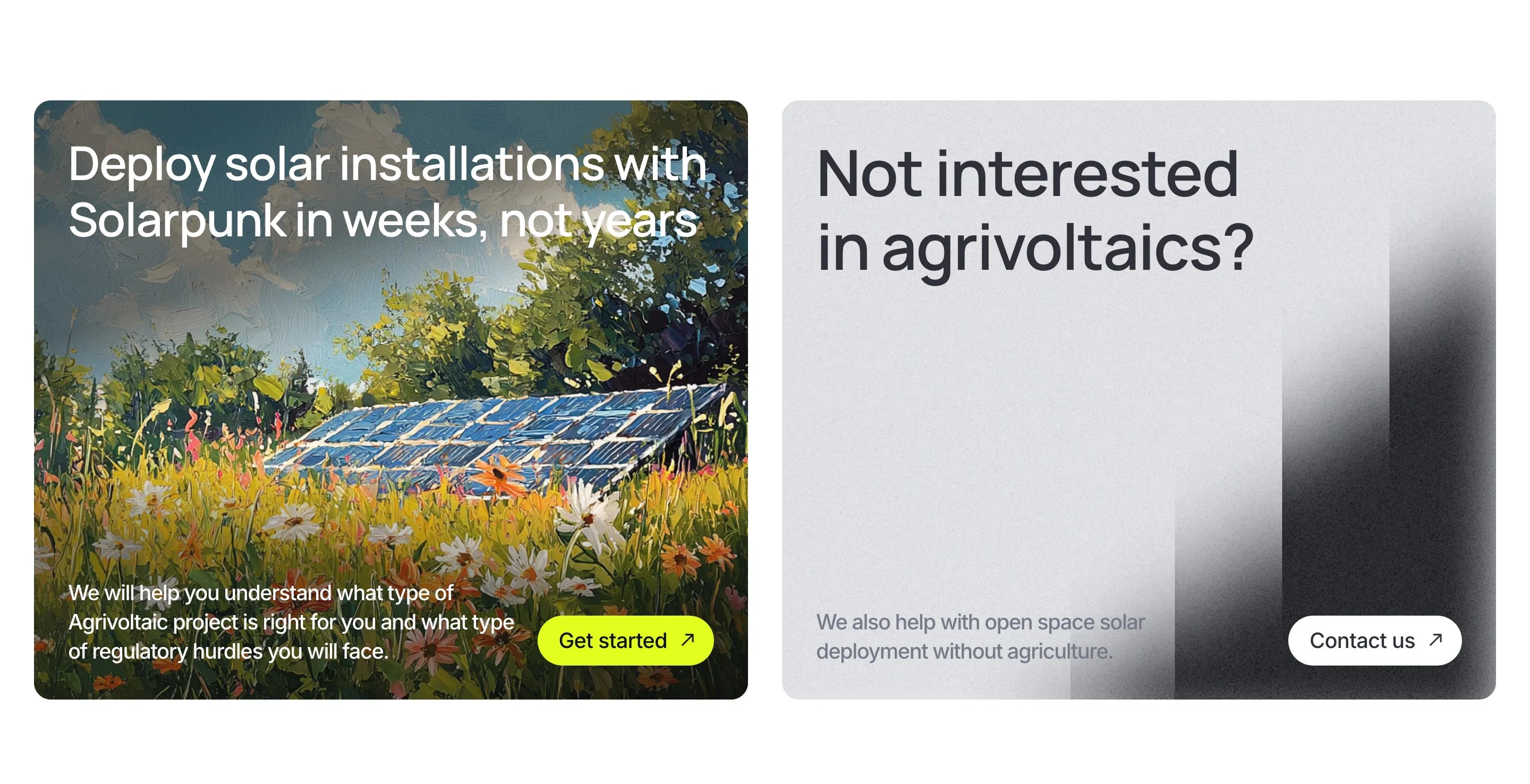 Solarpunk Home Page Section CTA