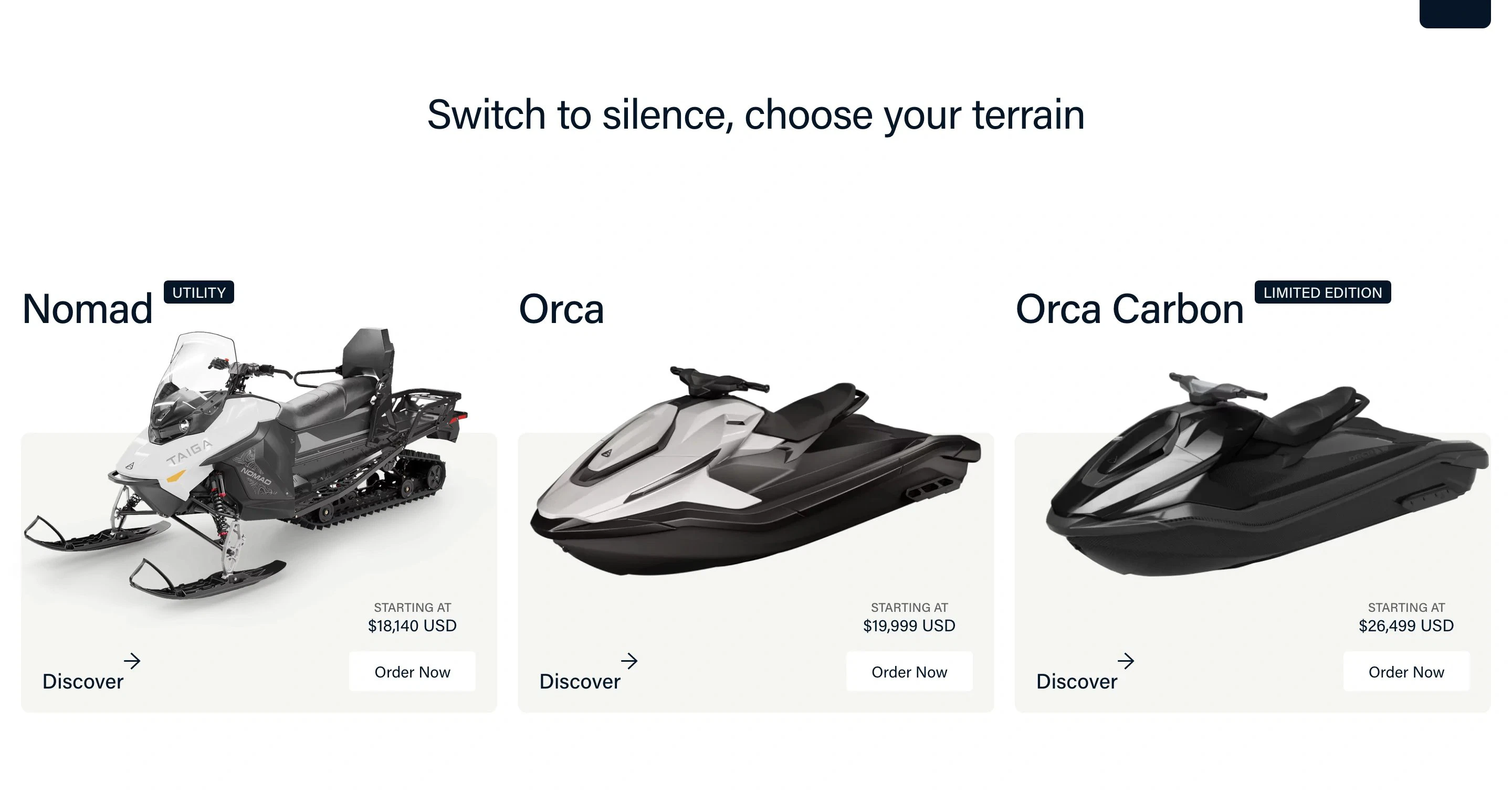 Taiga Home Page Section Discover Taiga Motors