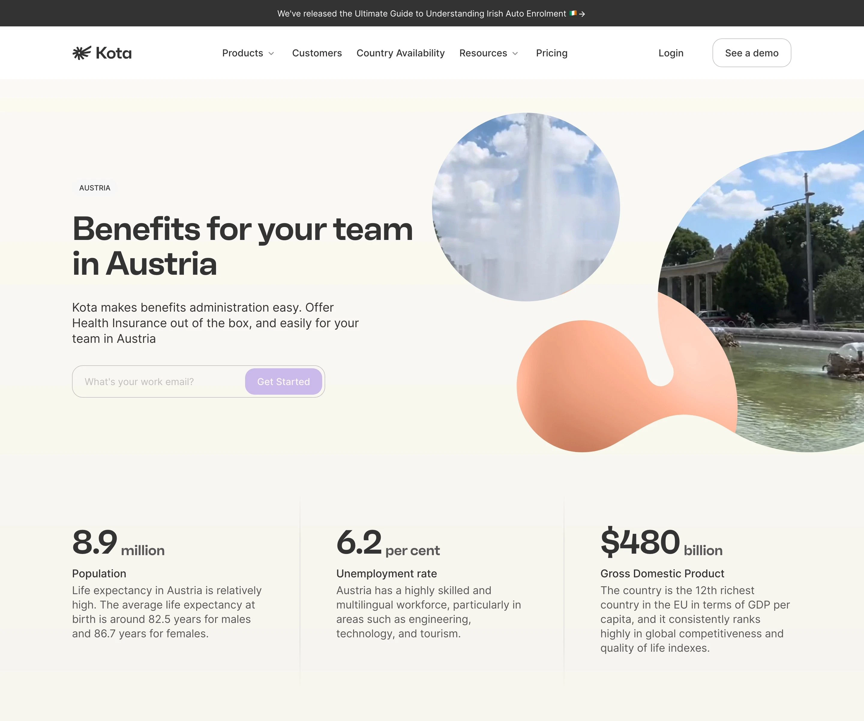 Kota Countries Page Section Hero