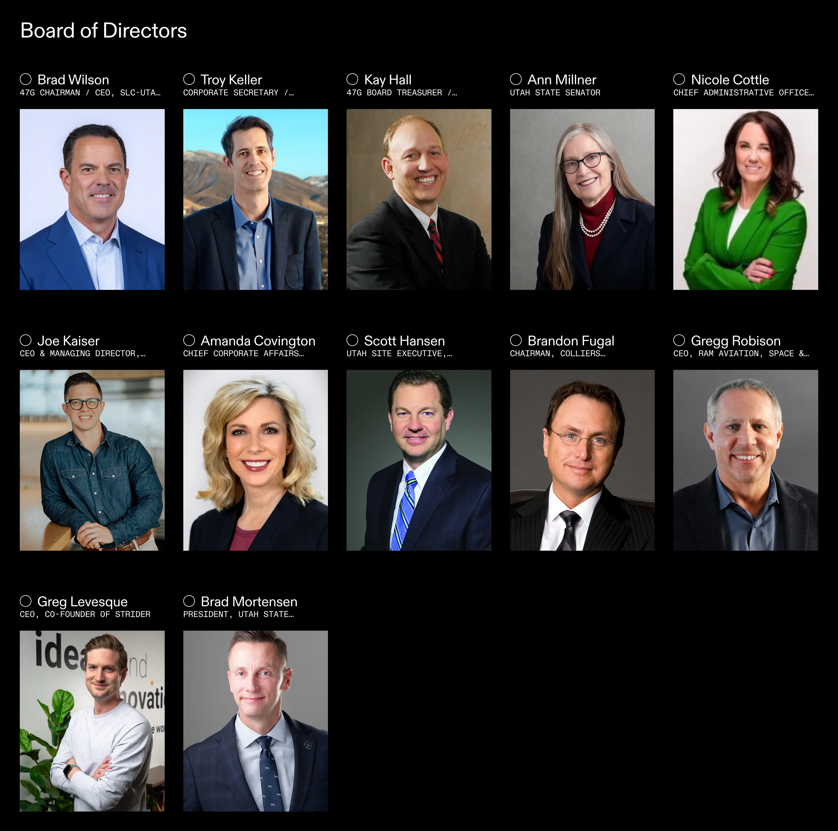 47G Board Members Personnel Grid Design