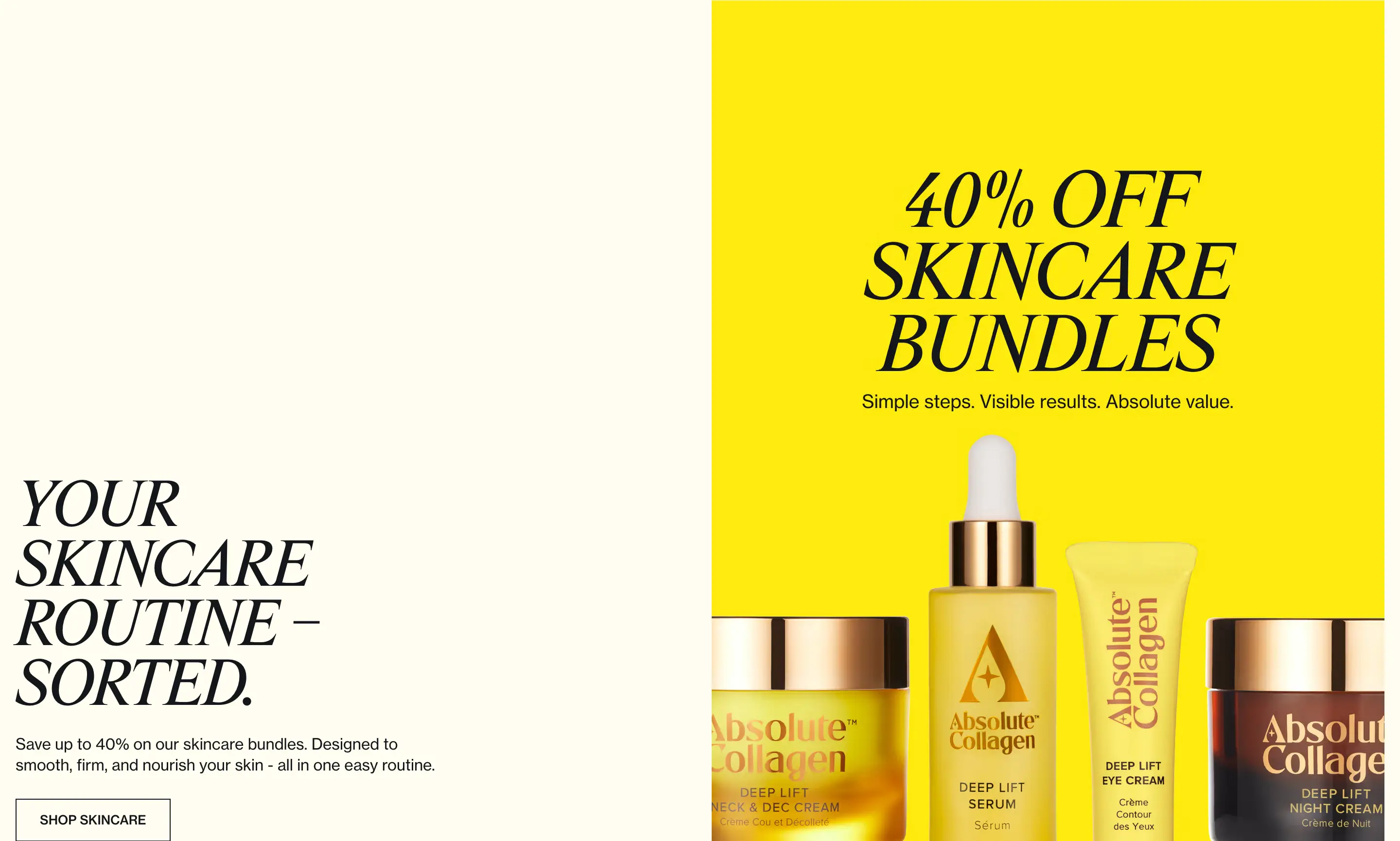 Absolute Collagen Bundle Promo CTA Design
