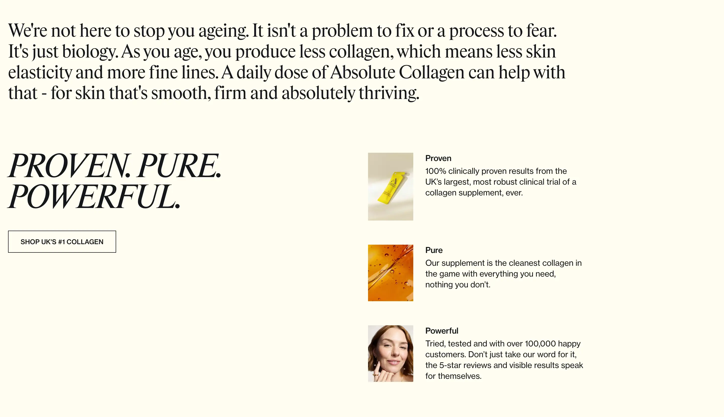Absolute Collagen Product Value Feature Design