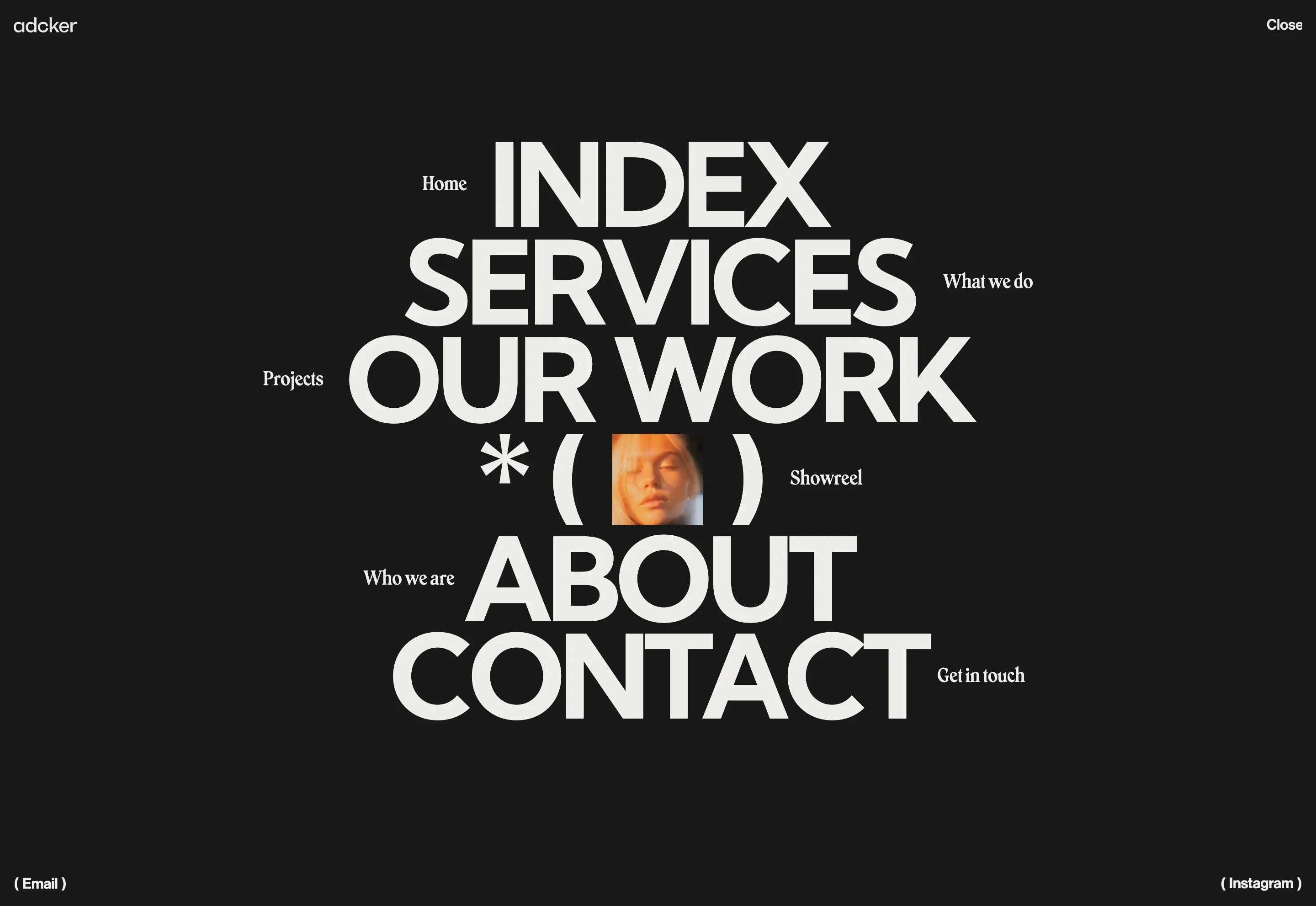 Adcker Site Navigation Menu Design
