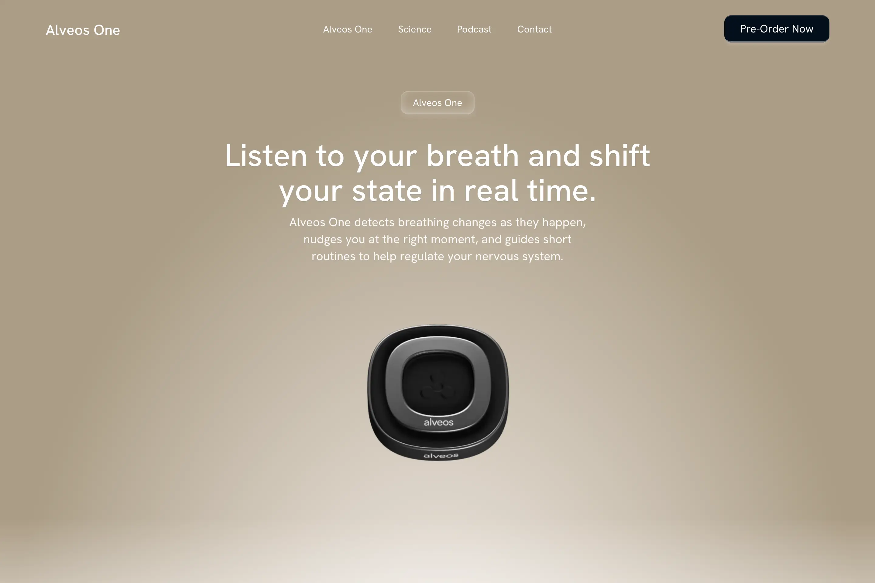 Alveos One Product Introduction Hero Design