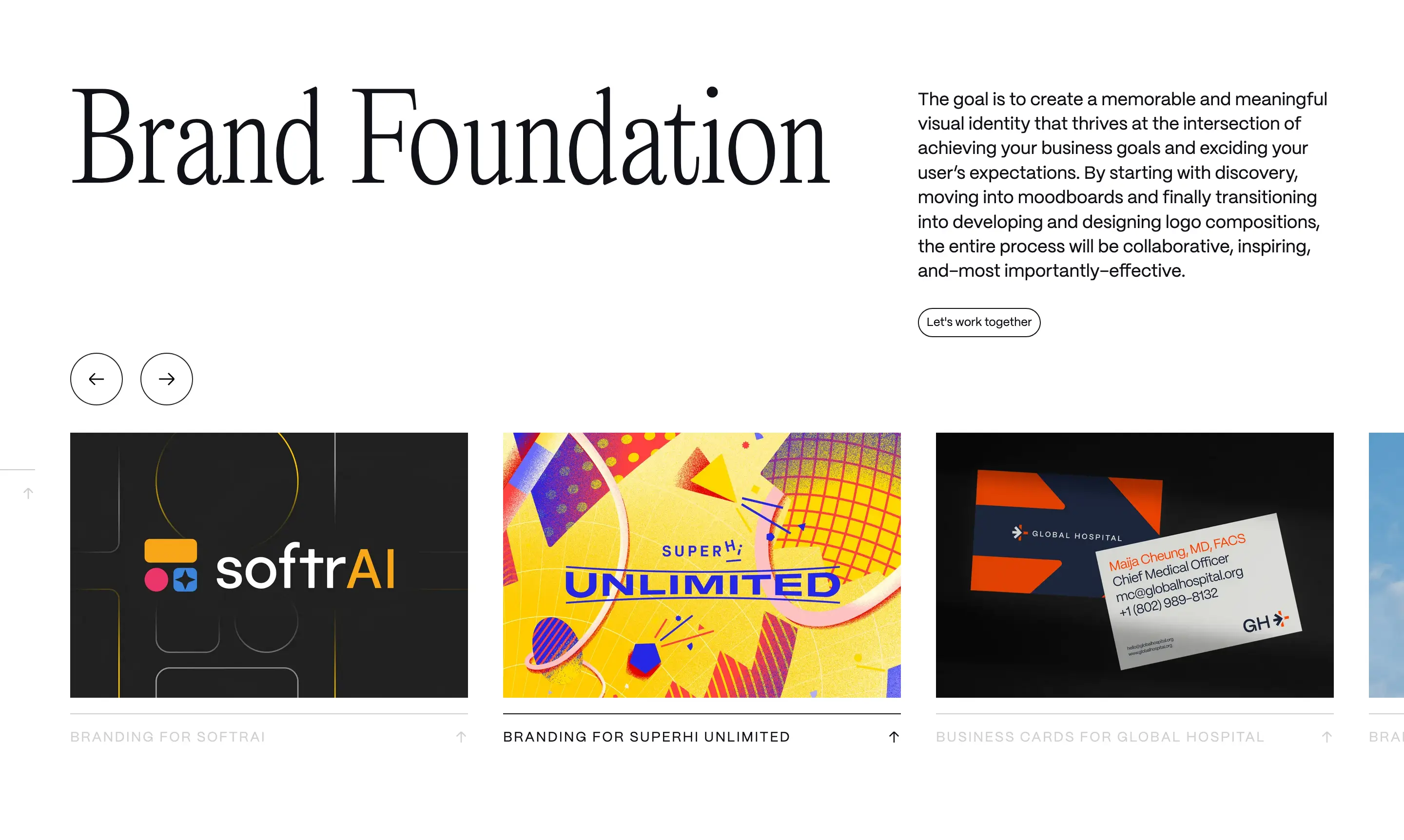 Andre Brand Foundation Portfolio Design