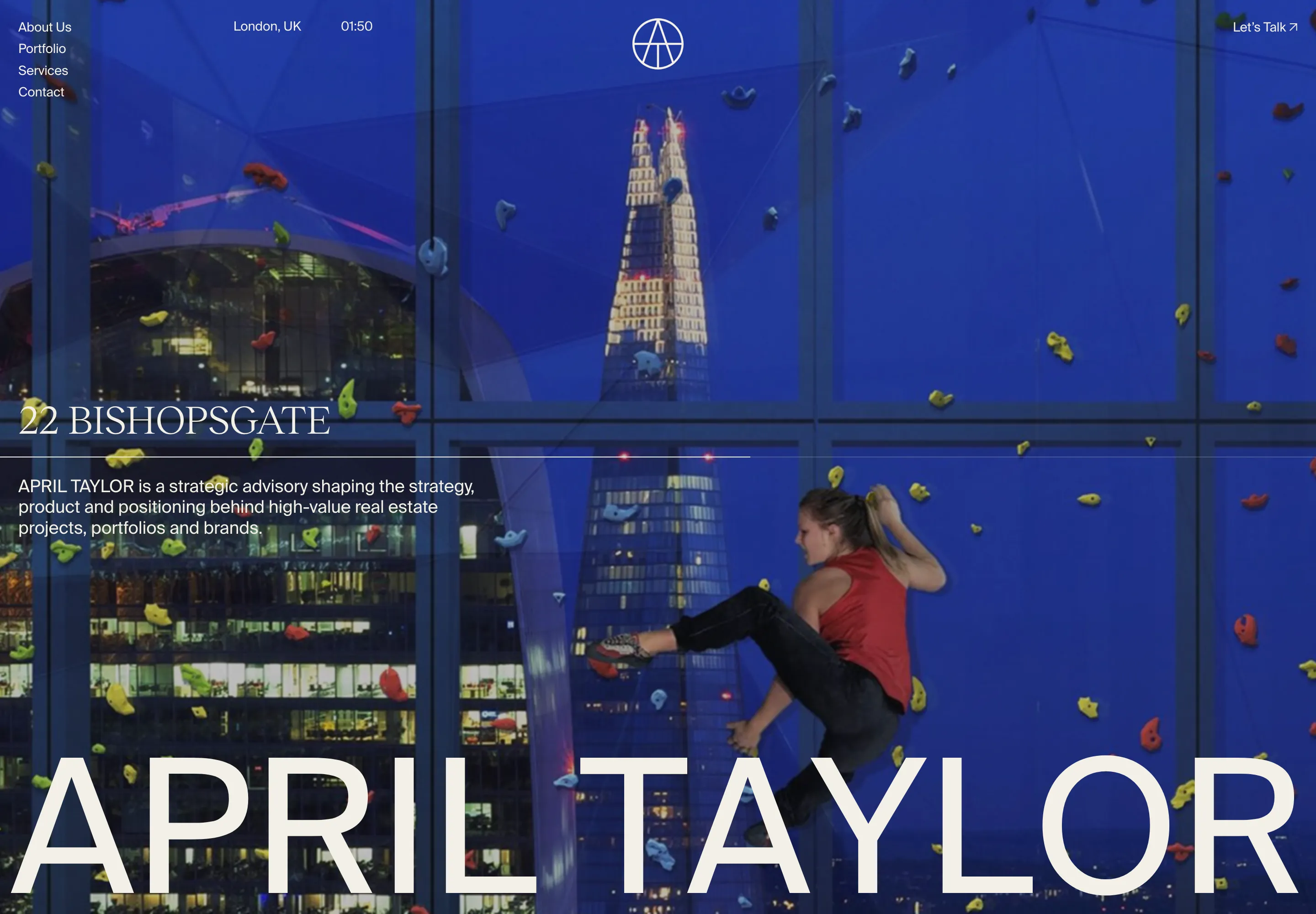 April Taylor Strategic Advisory Hero Design