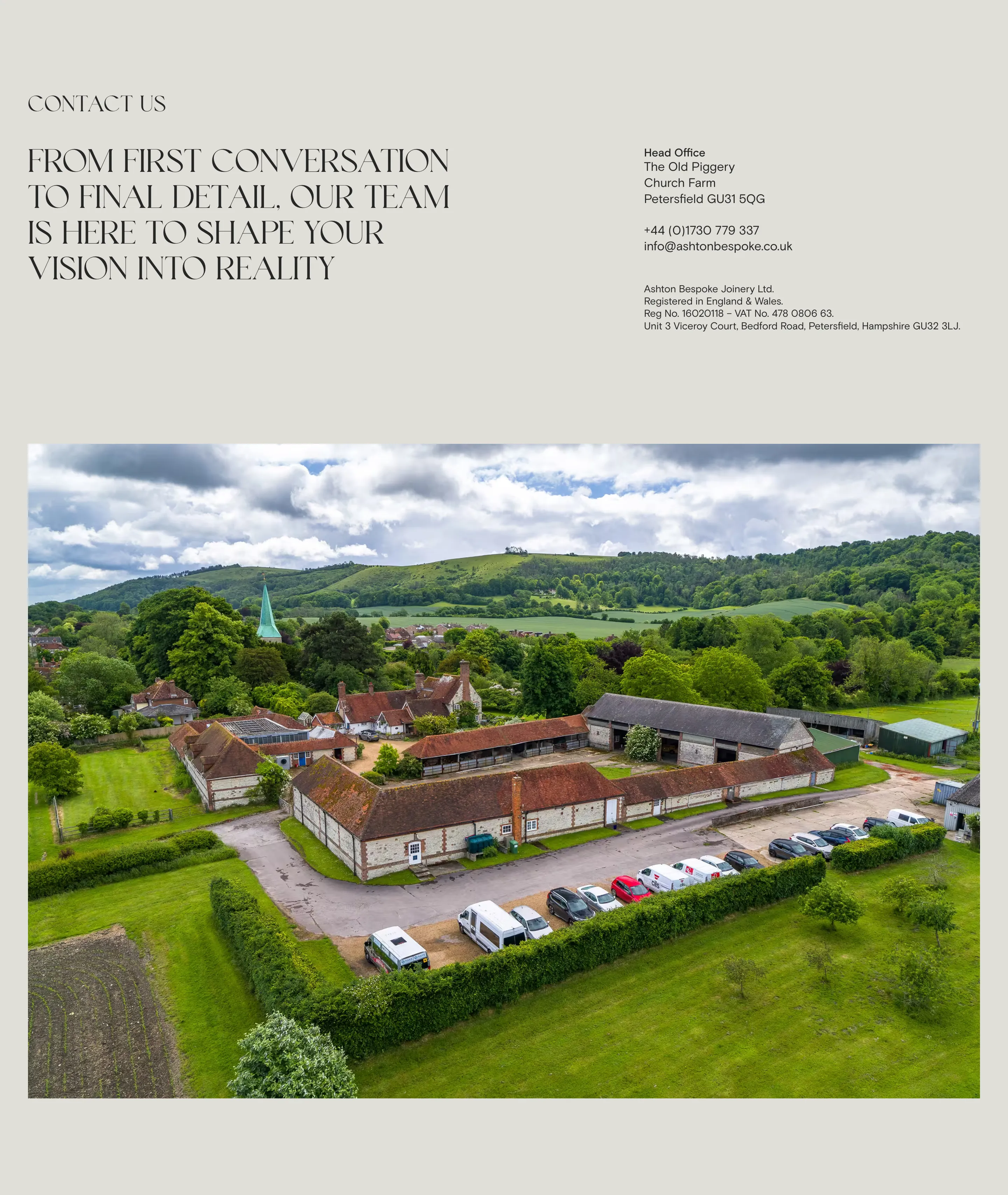 Ashton Bespoke Communication Contact Design