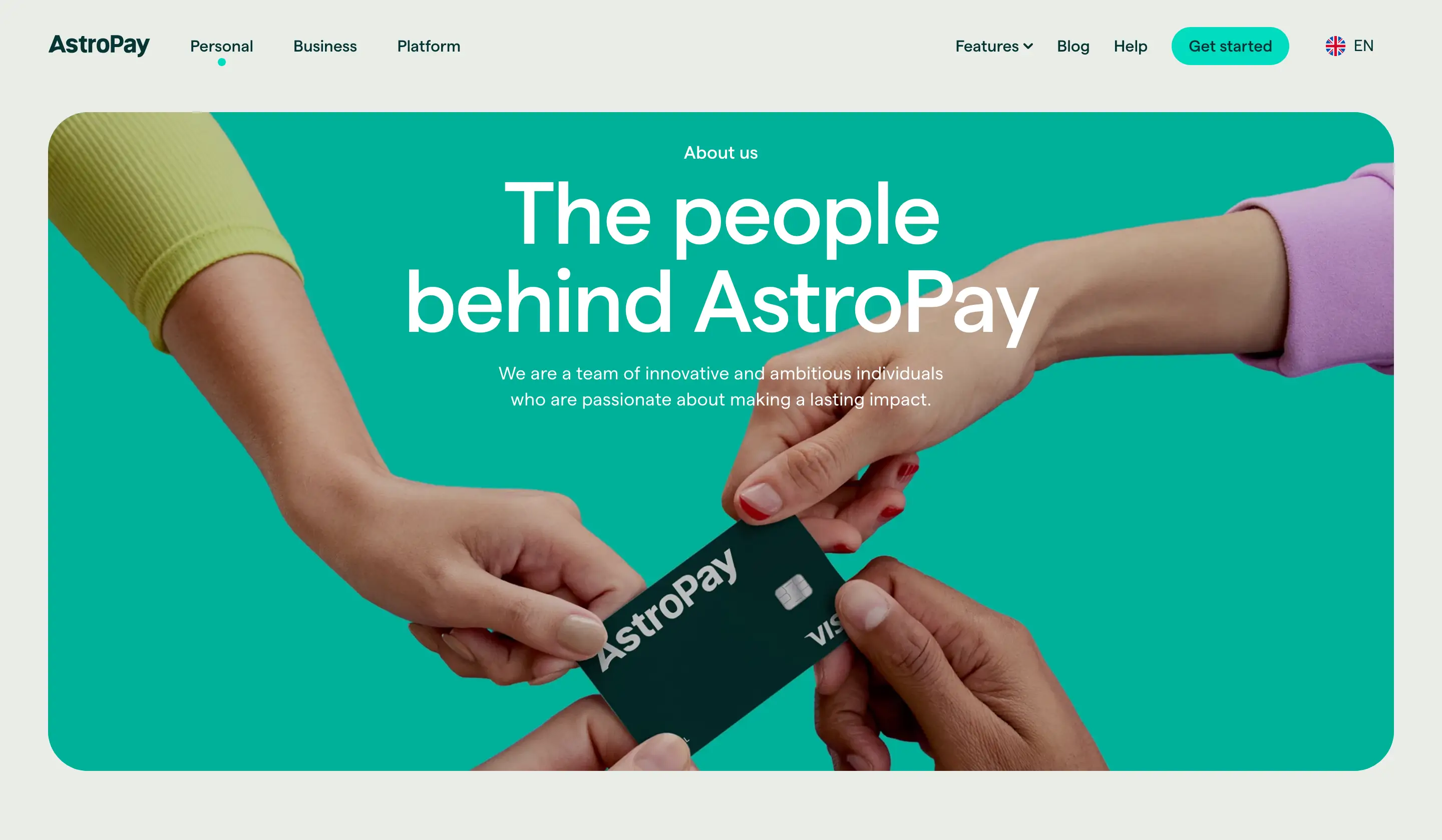 AstroPay Company People Intro Block Design