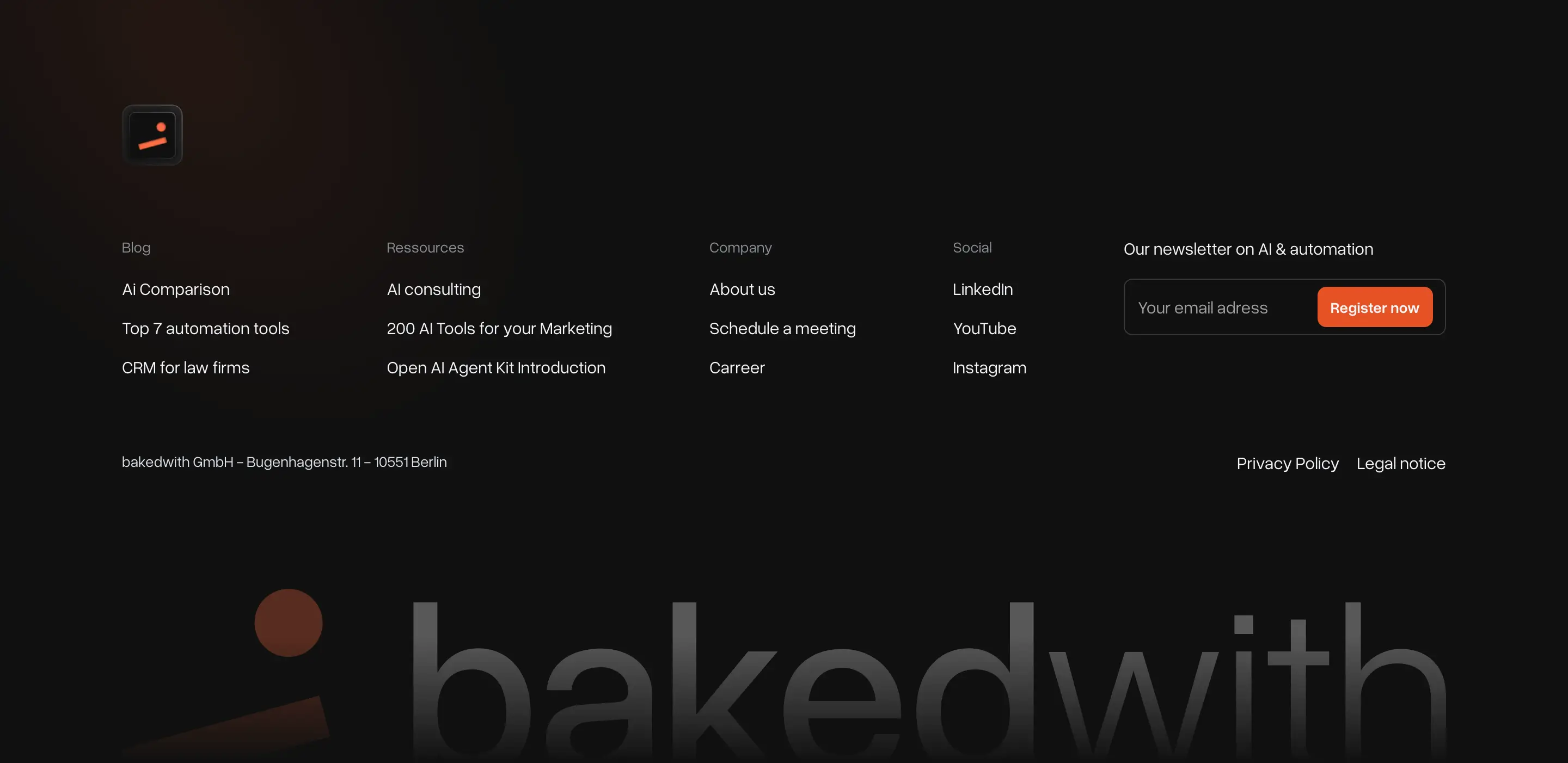 Bakedwith Navigation Links Site Map Design