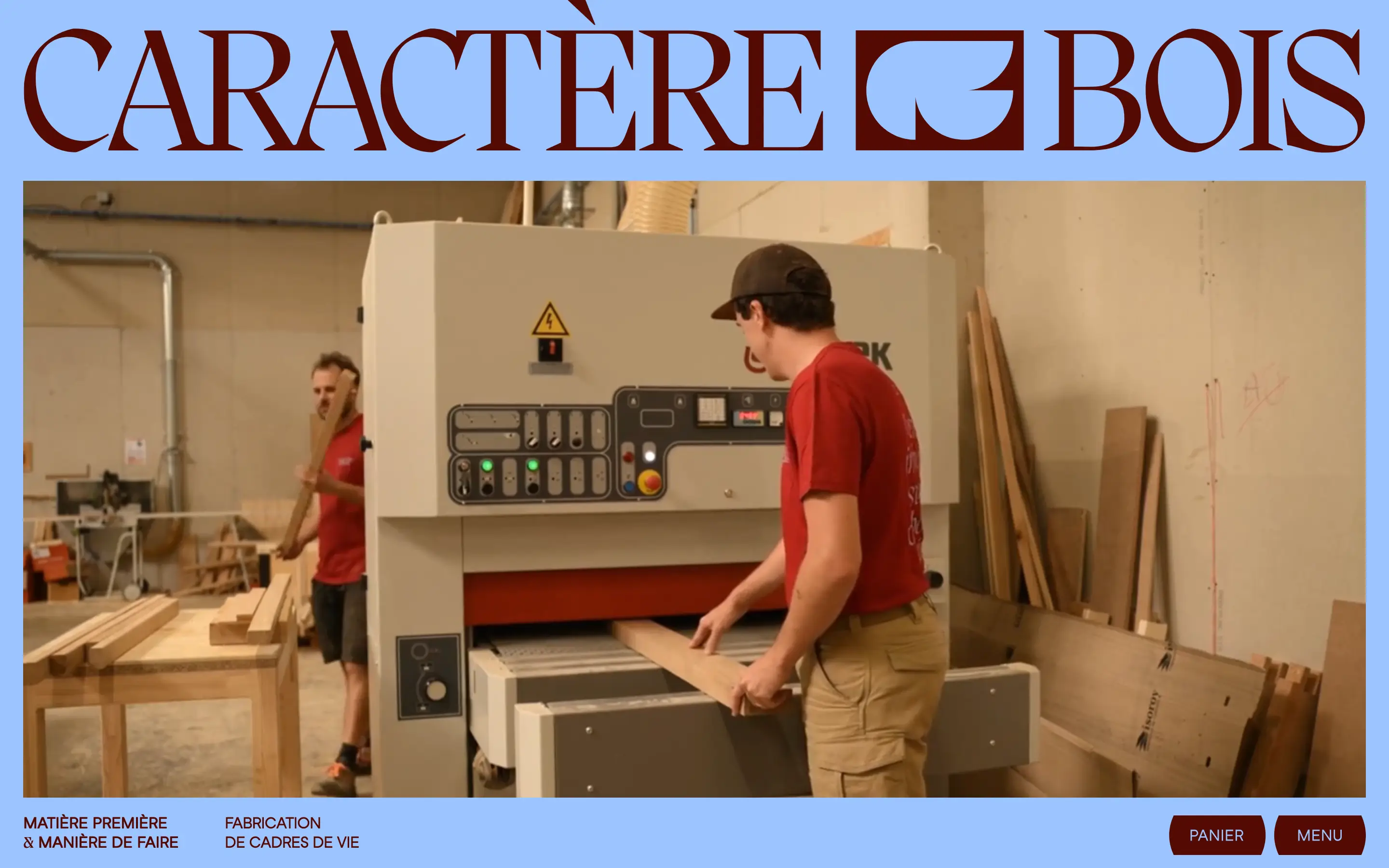 Caractere Bois Materials Process Hero Design