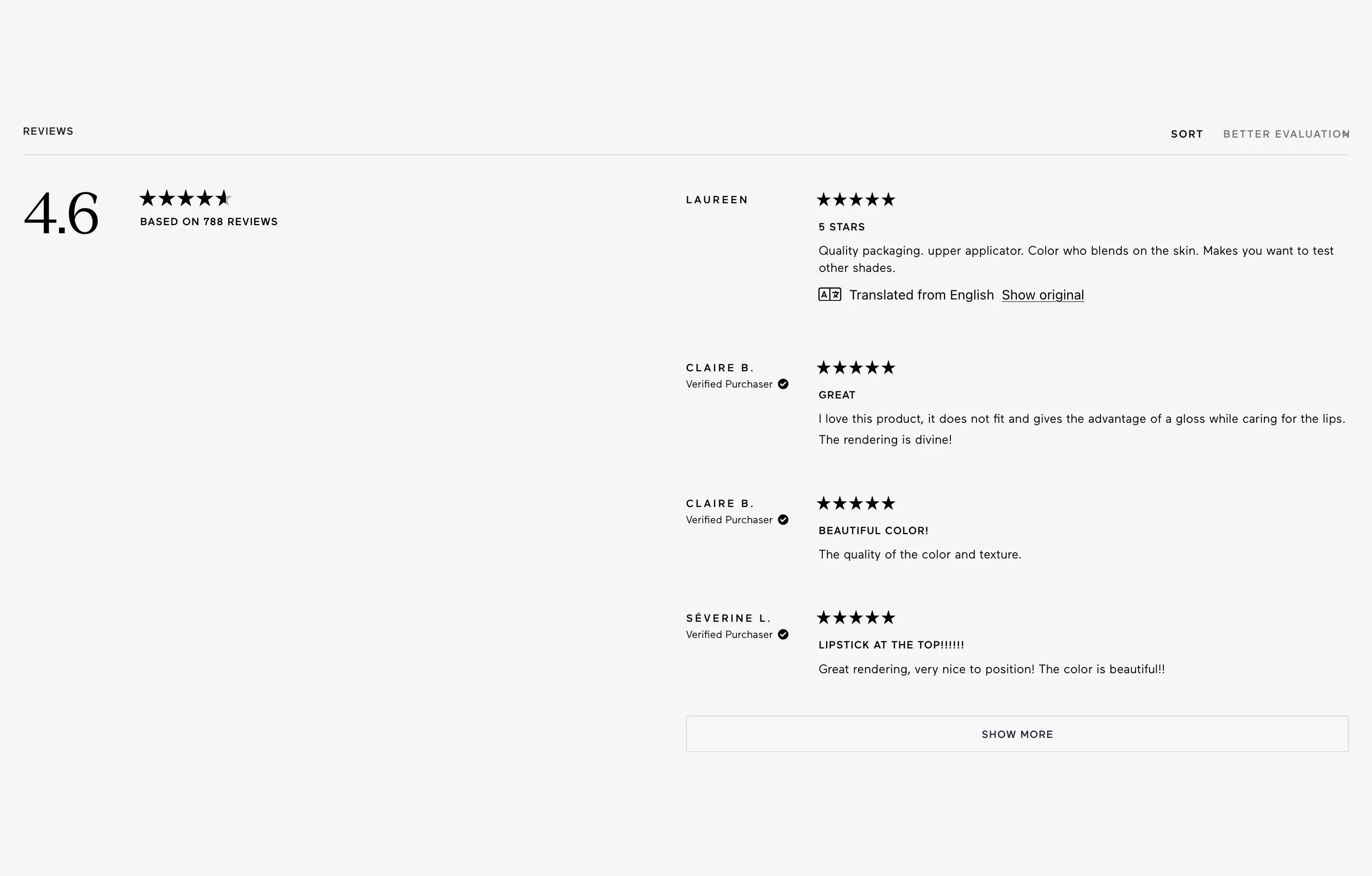 Cenee Customer Feedback Review List Design