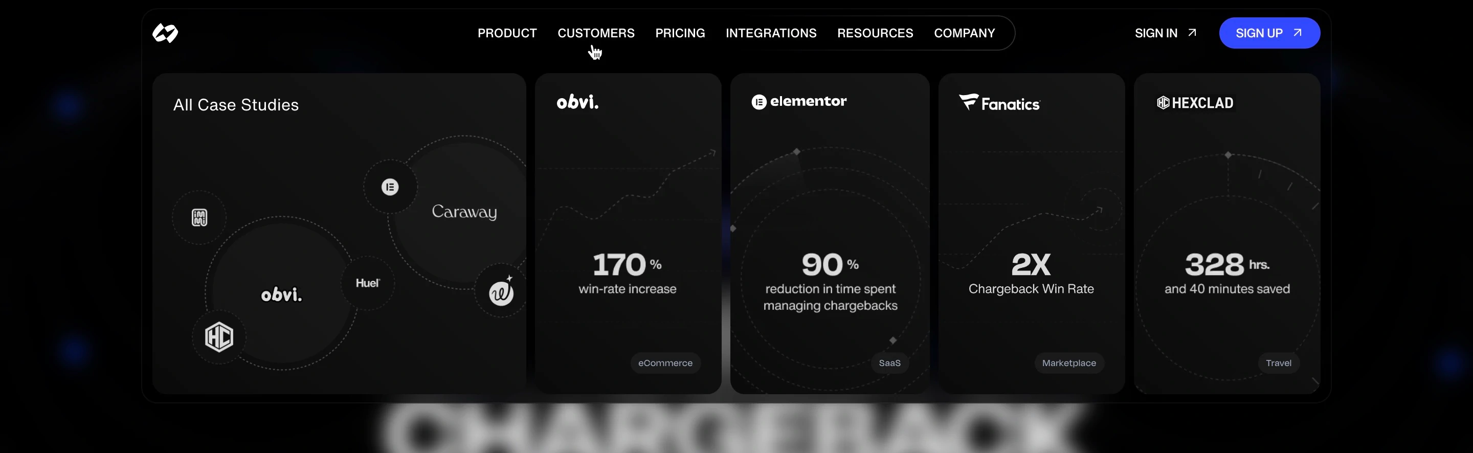Chargeflow Case Studies Card Grid Design