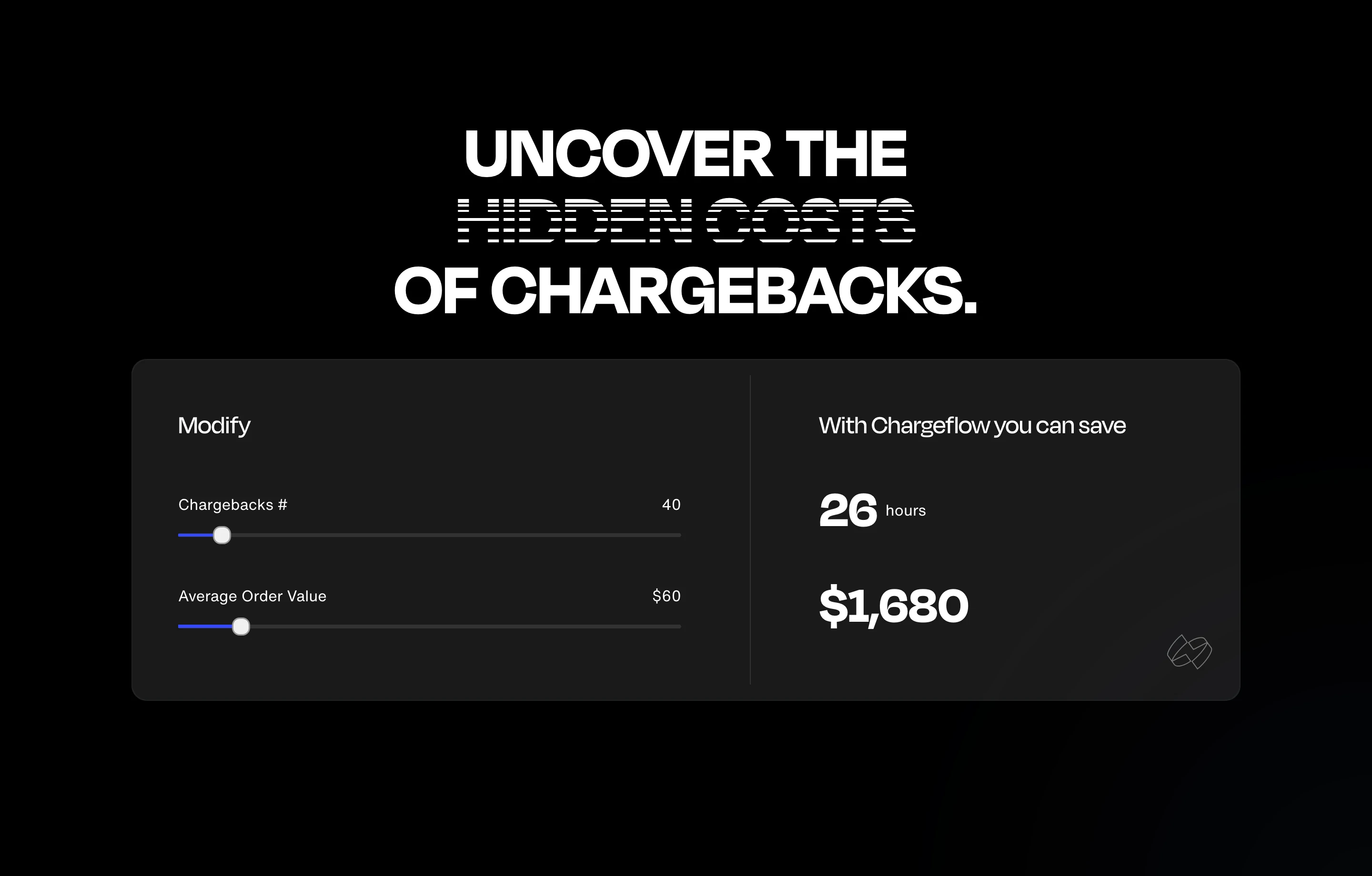 Chargeflow Savings Calculator Design