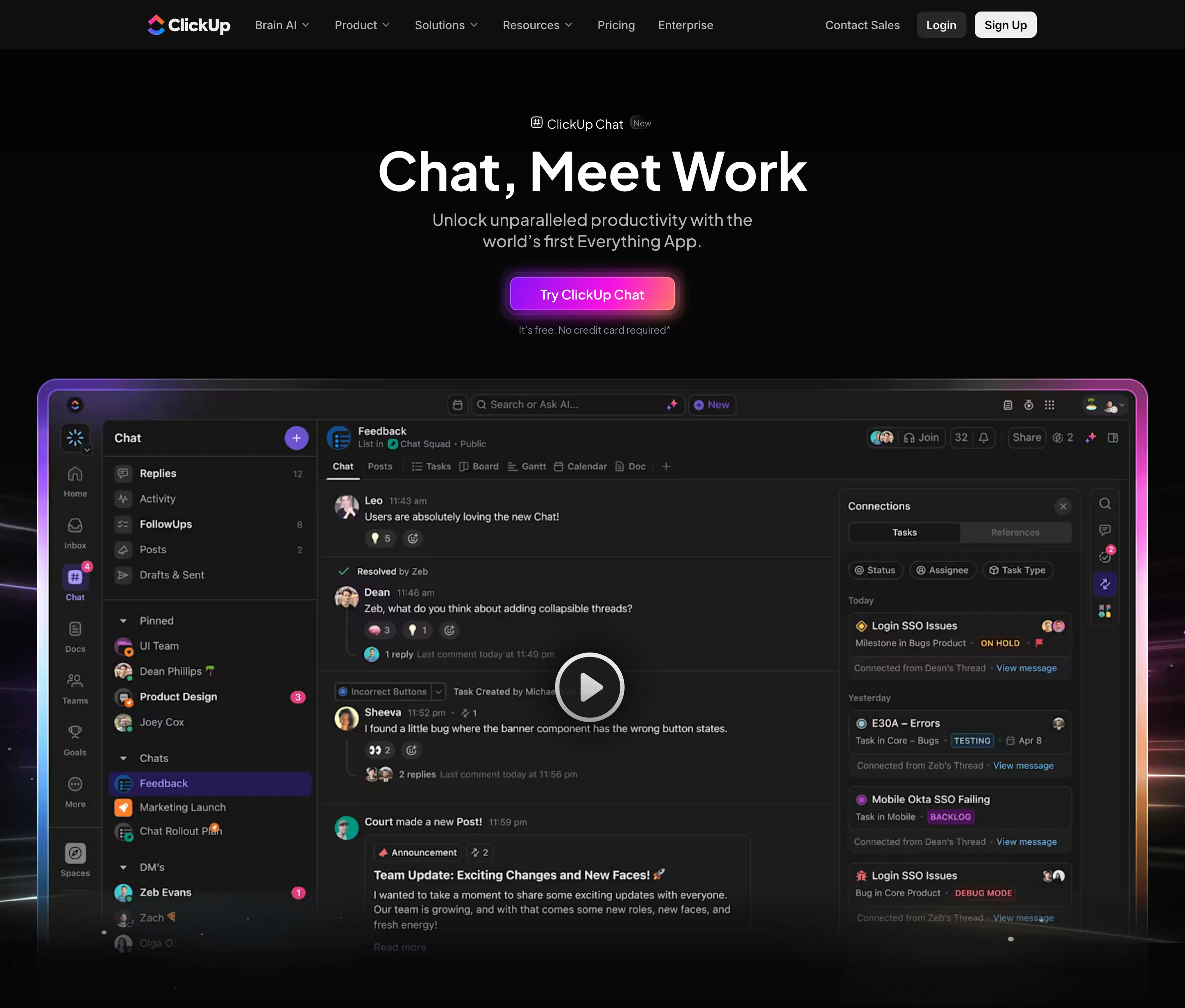 ClickUp Collaboration Hero Design