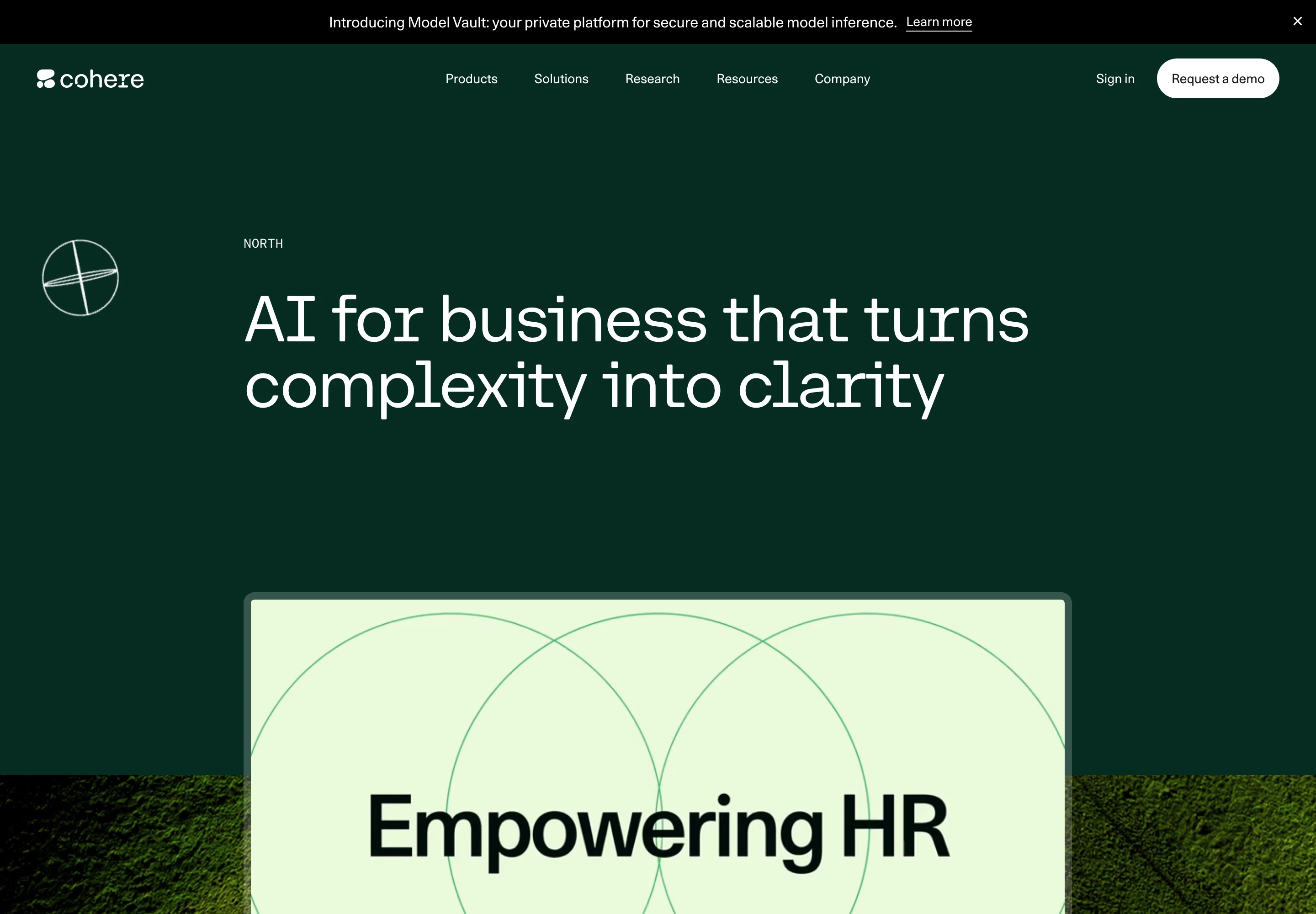 Cohere AI Platform Hero Design