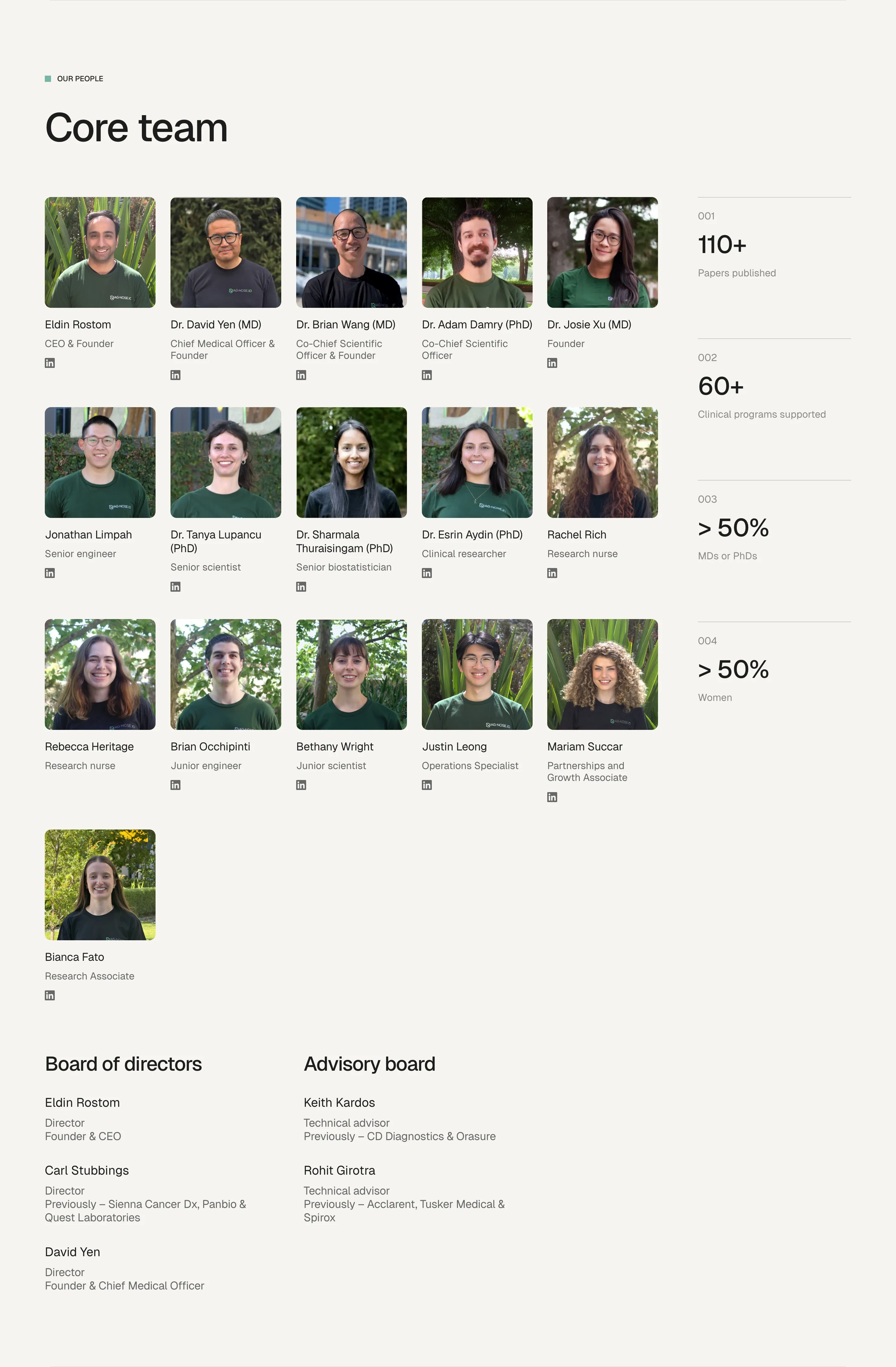 Diag-Nose Executive Team Design