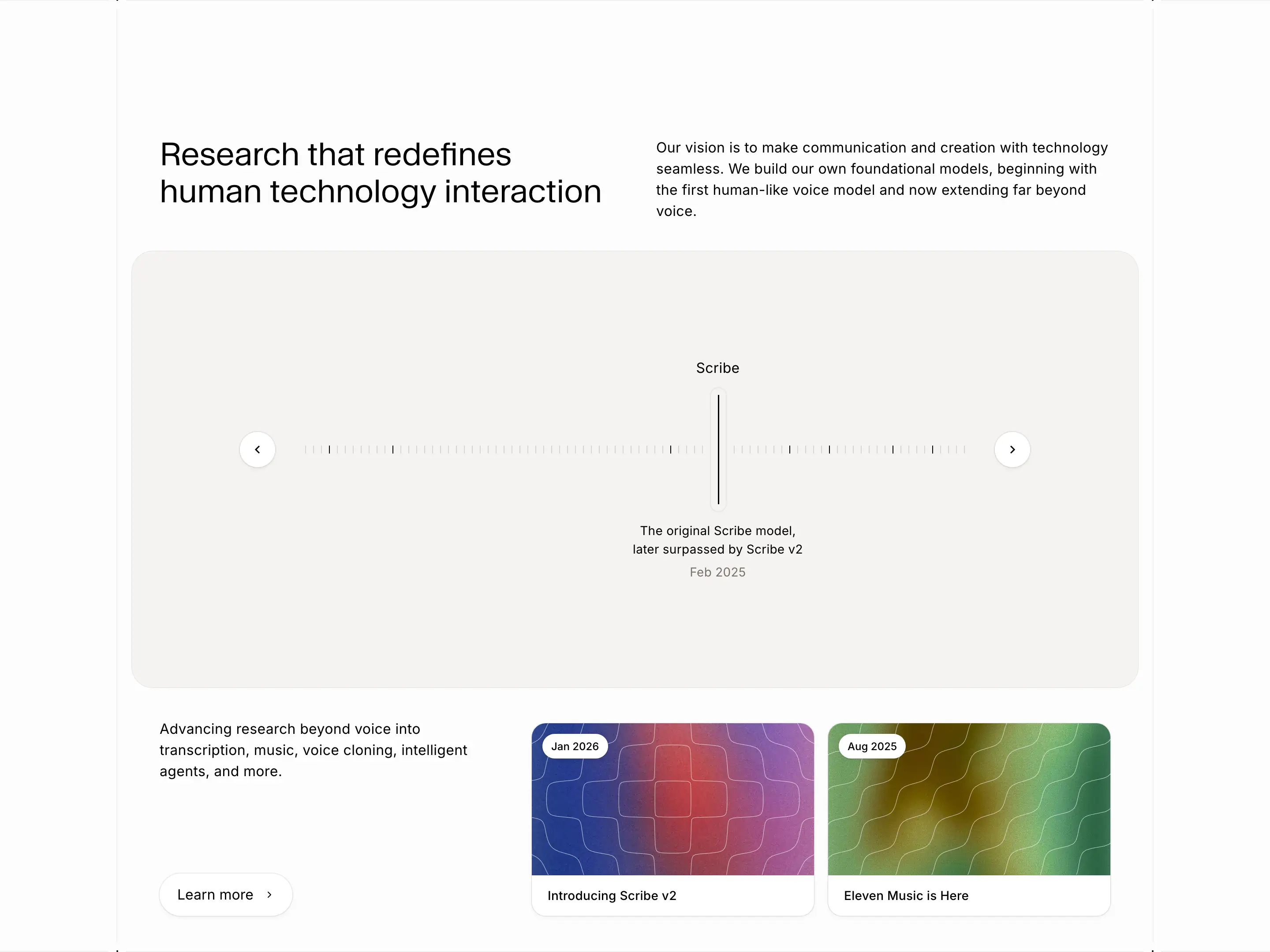 ElevenLabs Research Feature Design