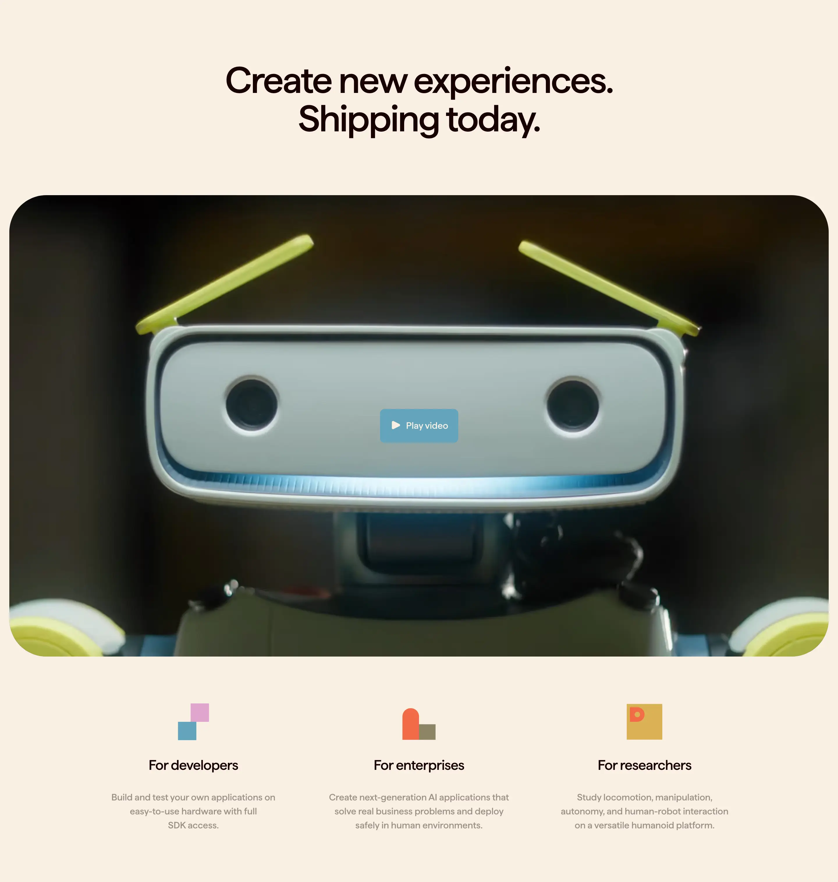 Fauna Robotics Audience Segments Cards Design