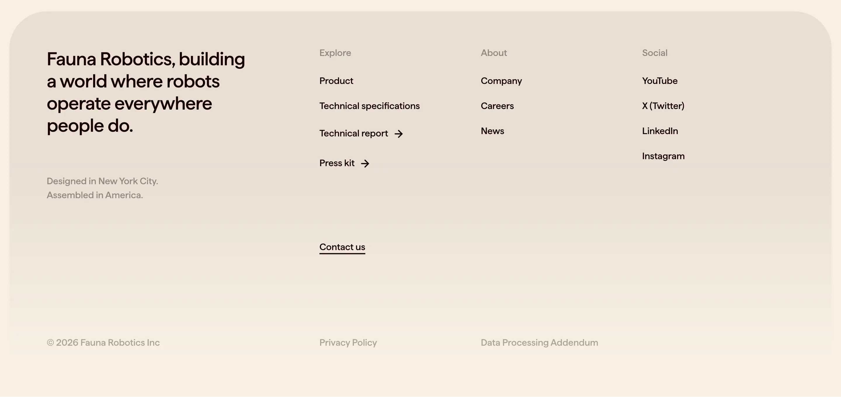 Fauna Robotics Site Navigation Map Design