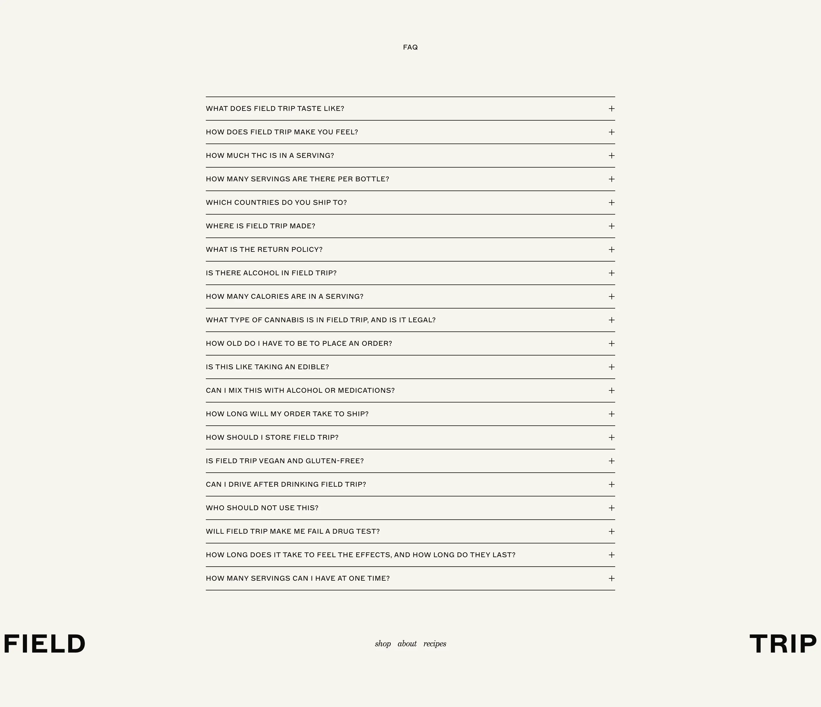 Field Trip Product Answers FAQ Design