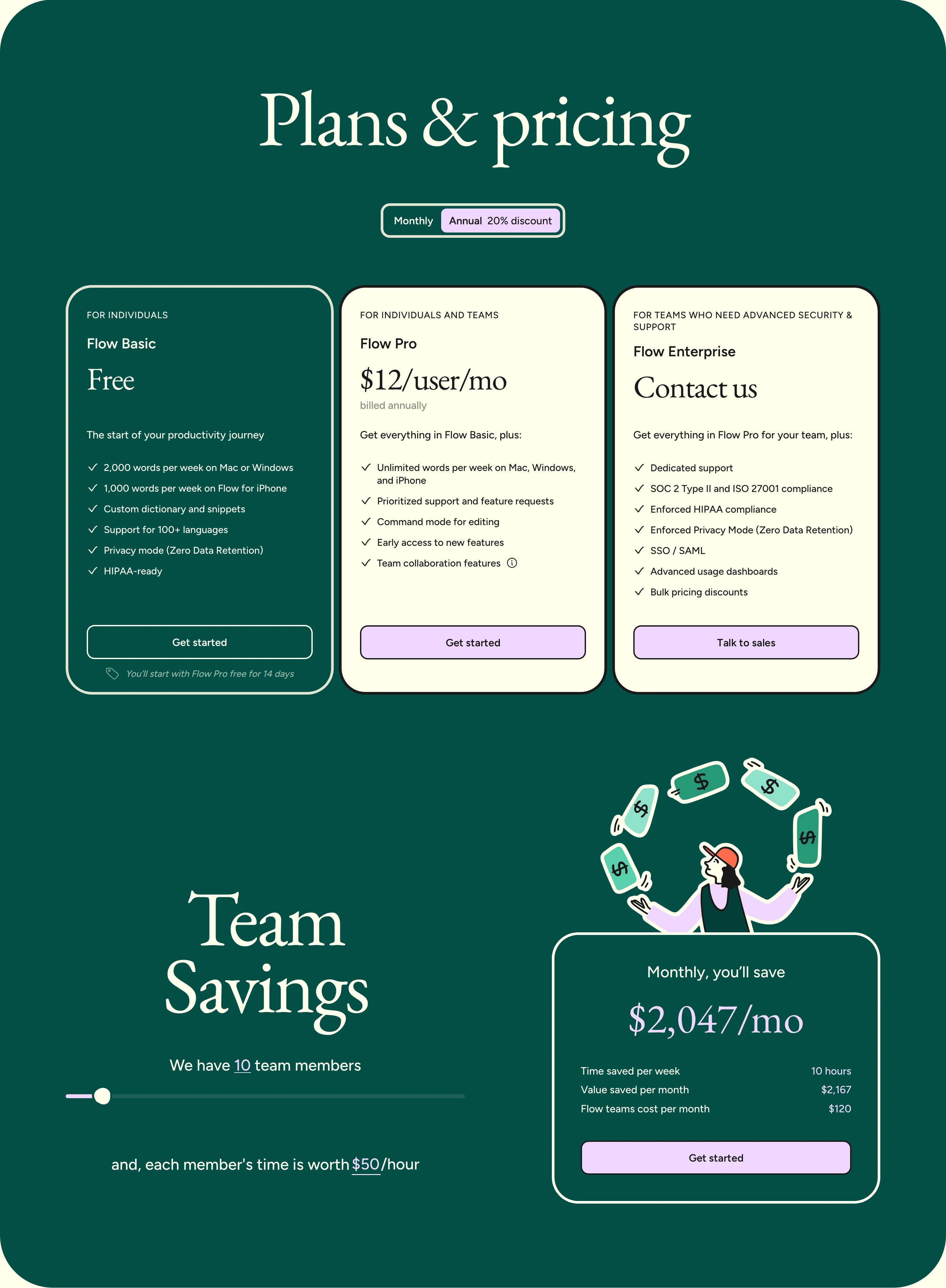 Flow Service Pricing Design