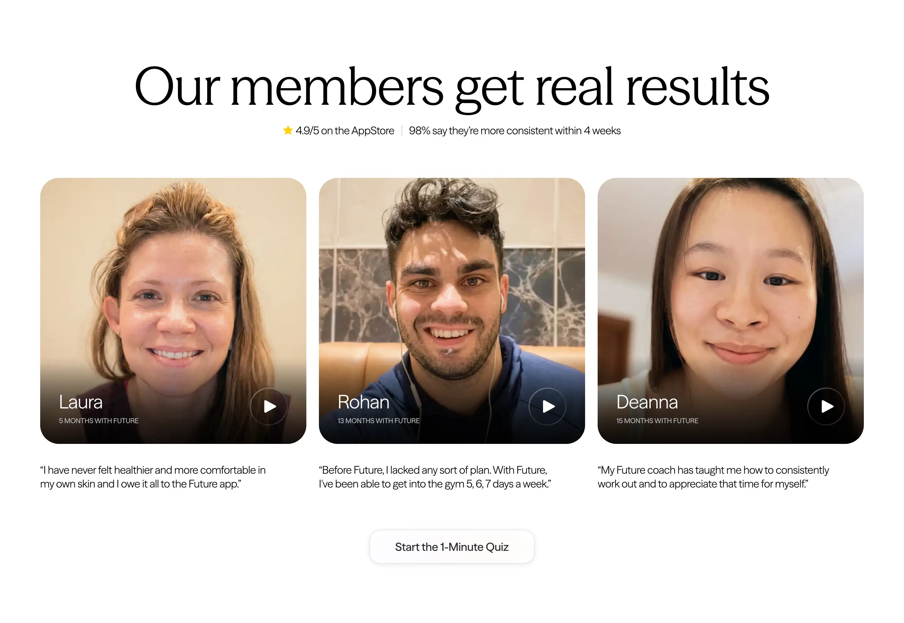 Future Member Testimonial Design