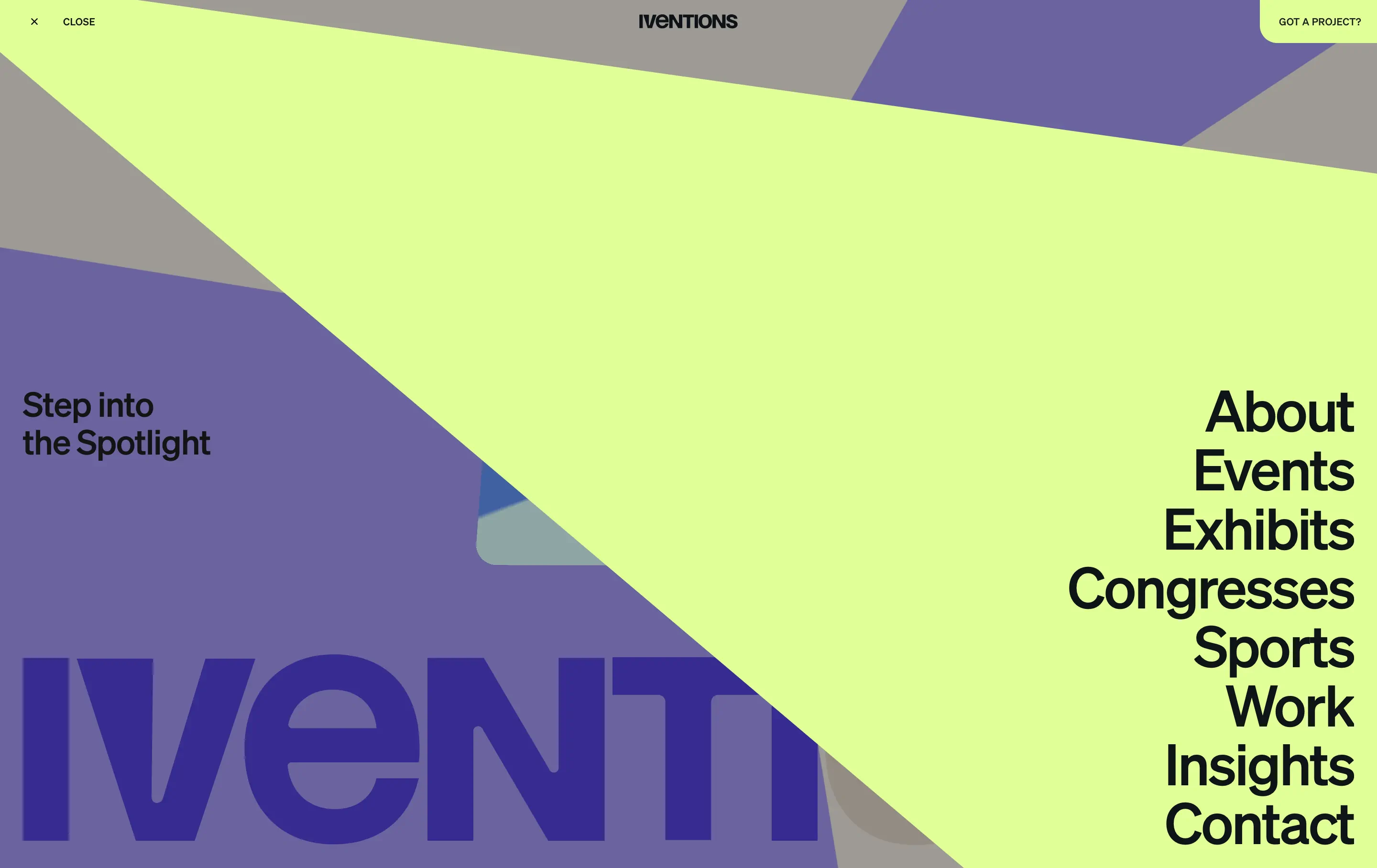 Inventions Main Navigation Menu Design
