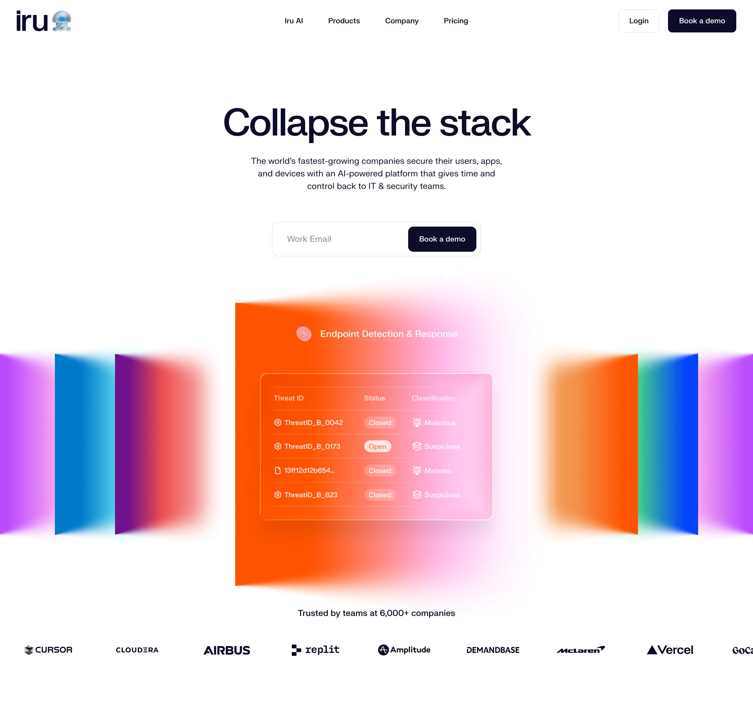 Iru AI Platform Hero Design