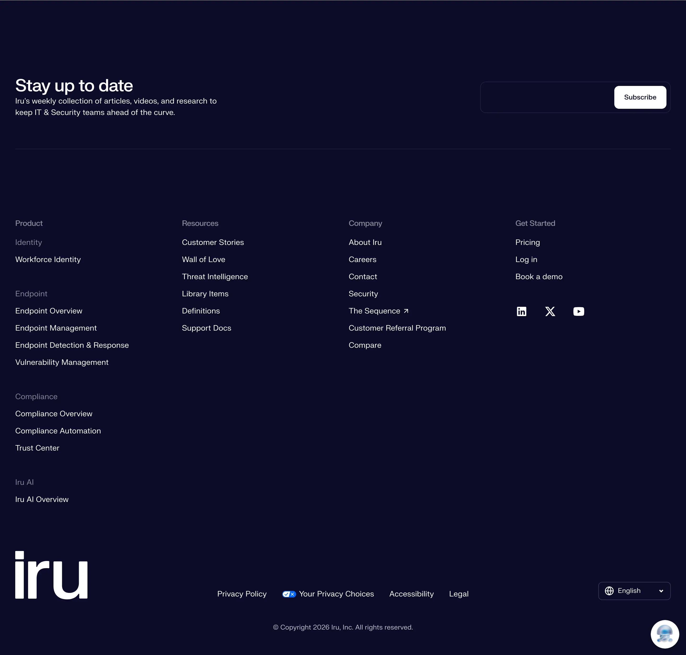 Iru Updates Footer Design