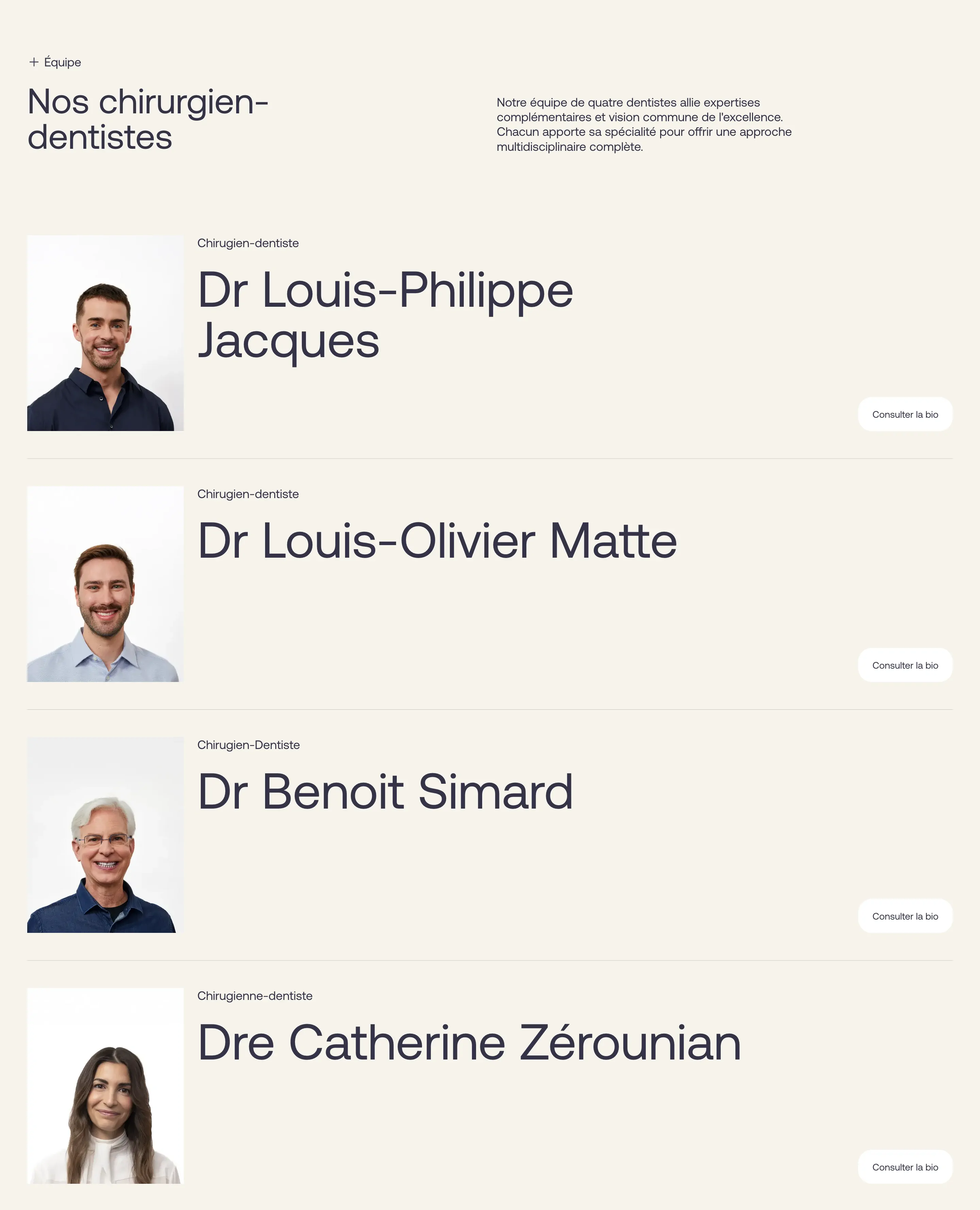 Jacques + Cie Professional Team Design
