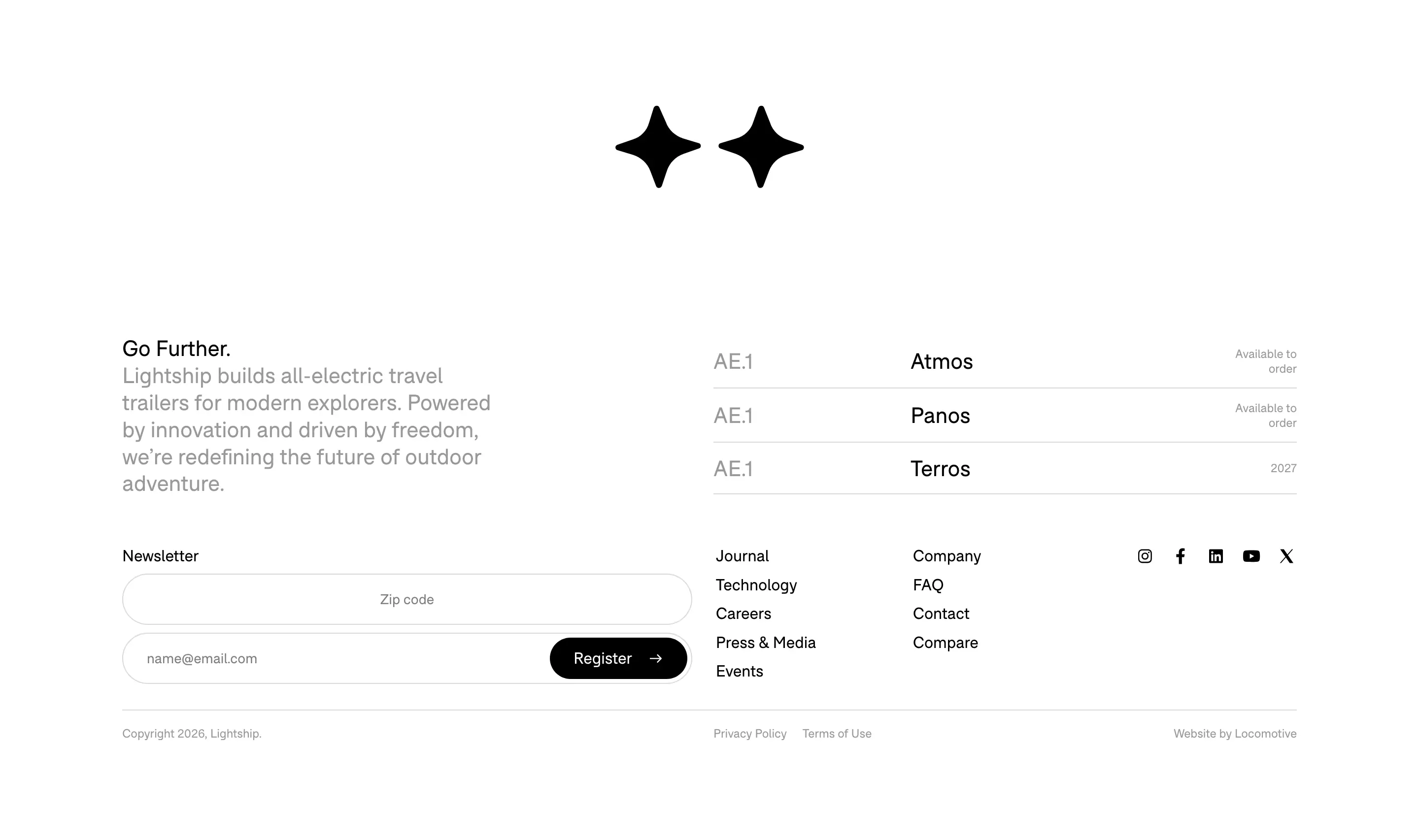 Lightship Brand Footer Design