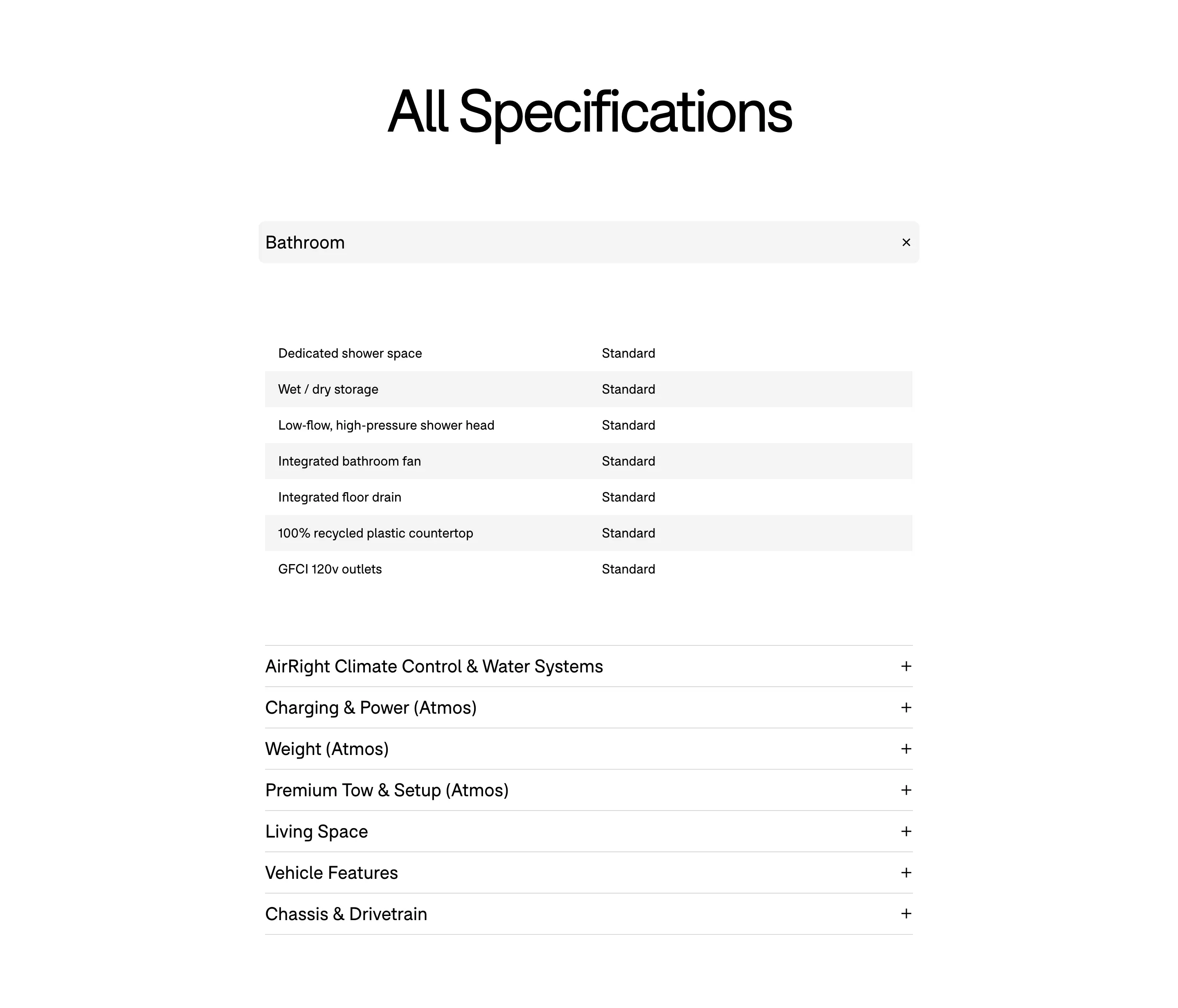 Lightship Product Accordion Design