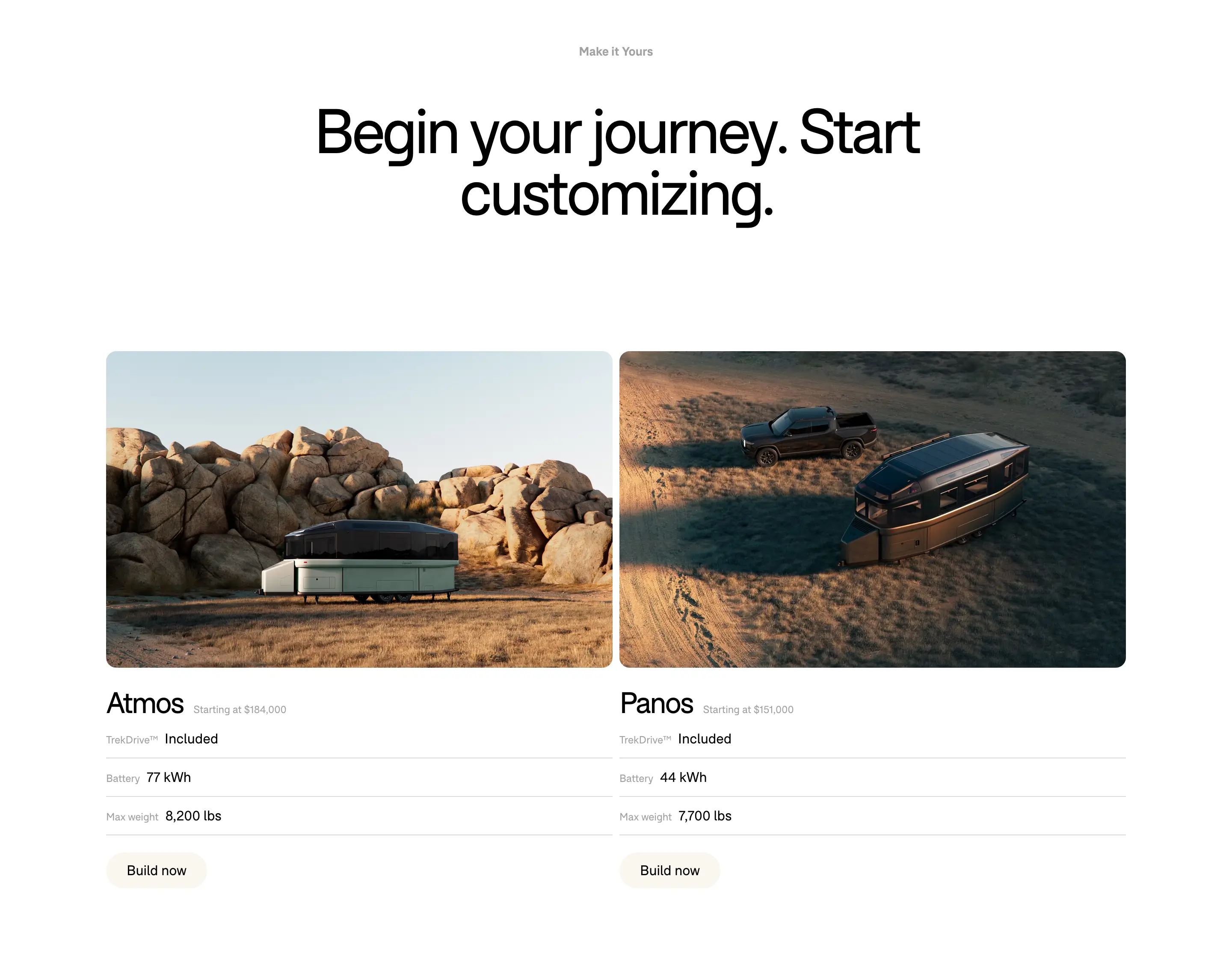 Lightship Product Selection Grid Design