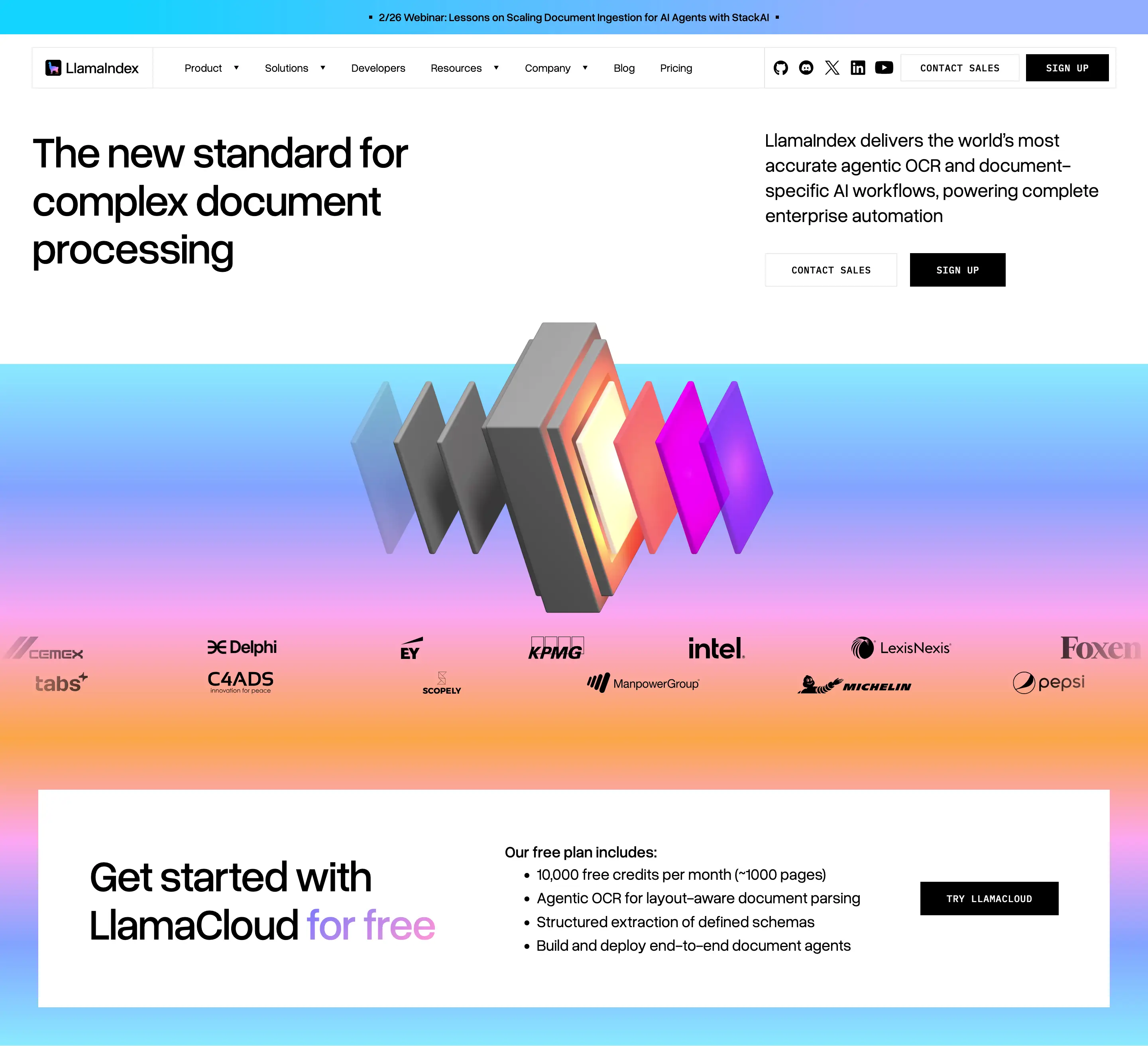 LlamaIndex Document Processing Hero Design