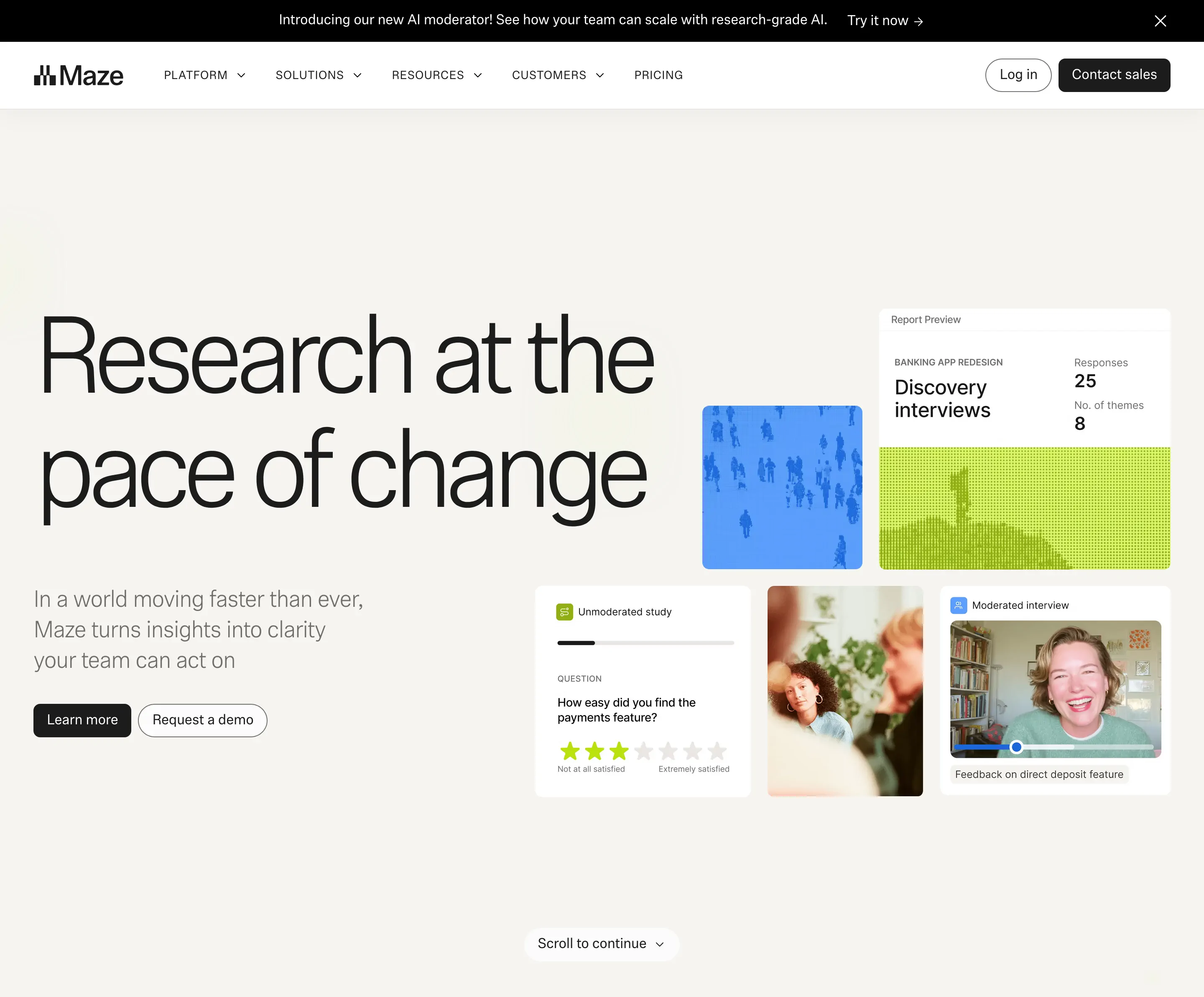 Maze User Research Hero Design