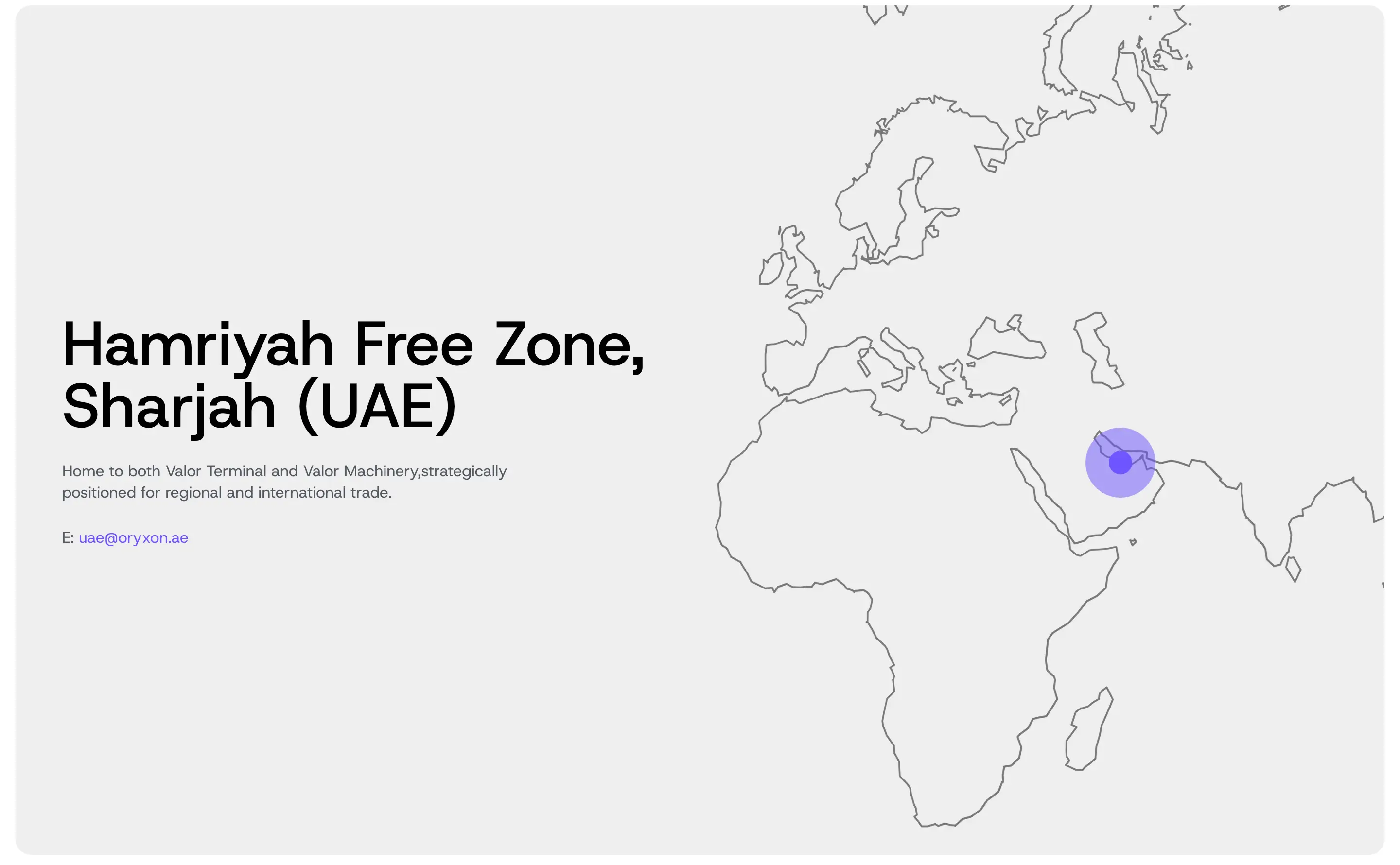 Oryxon Global Presence Location Info Design
